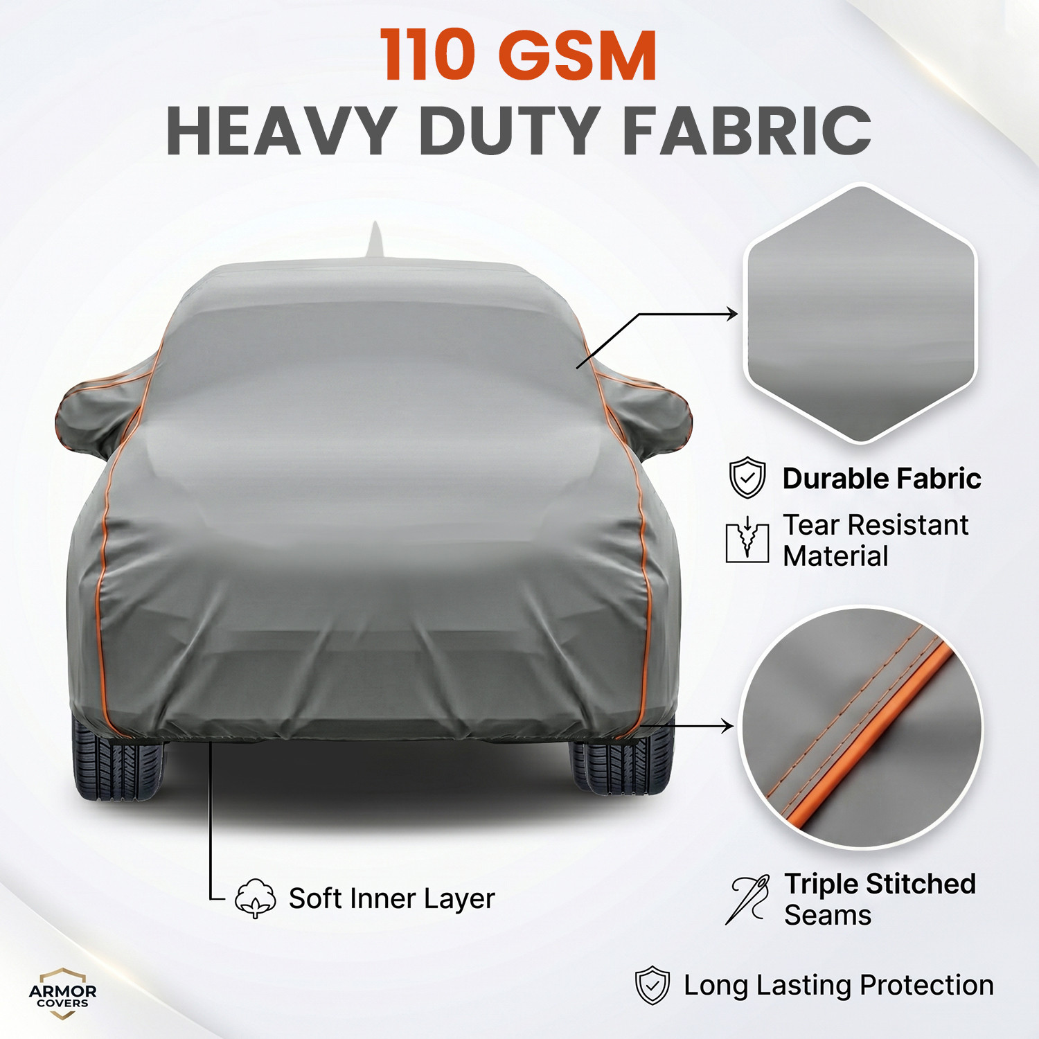 Image of ALLEXTREME Car Cover For Hyundai Creta (With Mirror Pockets)