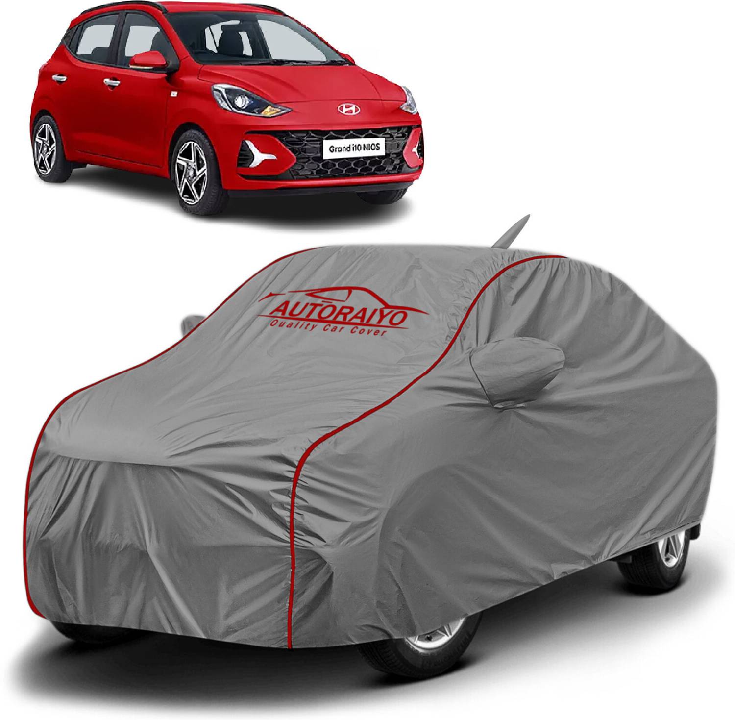 AUTORAIYO Car Cover For Hyundai Grand i10 Nios (With Mirror Pockets)