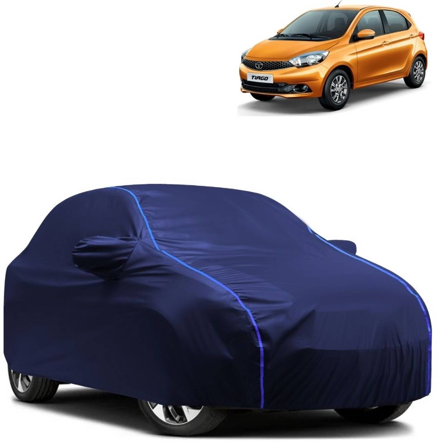 Autohaux Car Cover For Tata Tiago JTP (With Mirror Pockets)