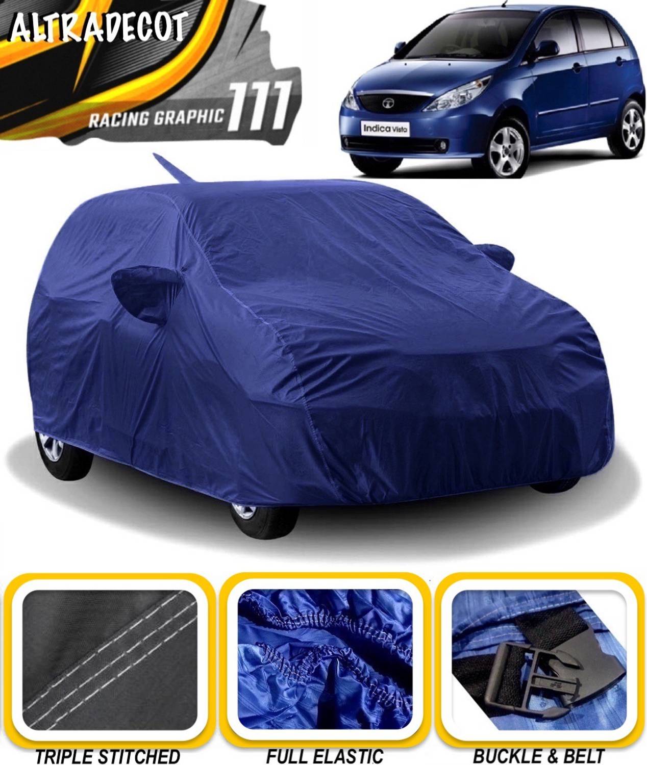 ALTRADECOT Car Cover For Tata Indica Vista (With Mirror Pockets)