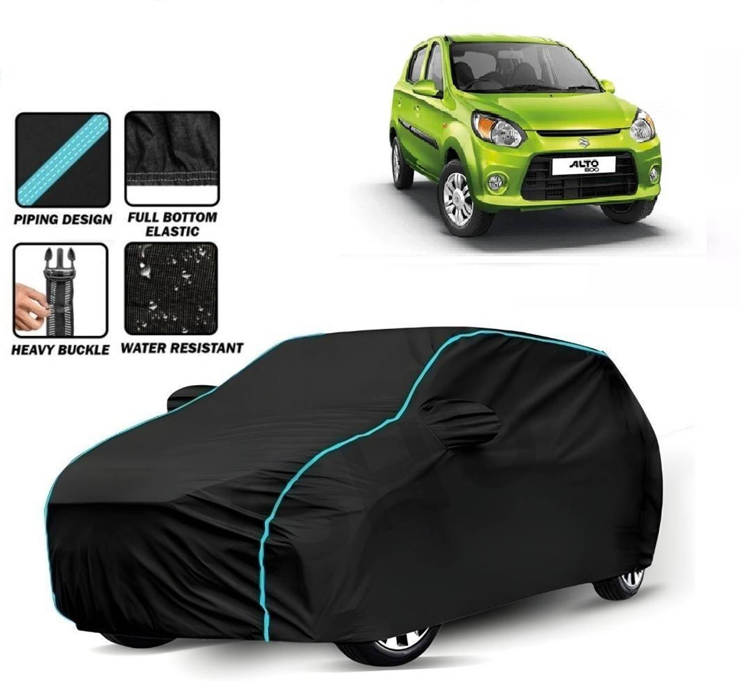 ACTIMO Car Cover For Maruti Suzuki Alto 800, Alto 800 CNG LX (With Mirror Pockets)