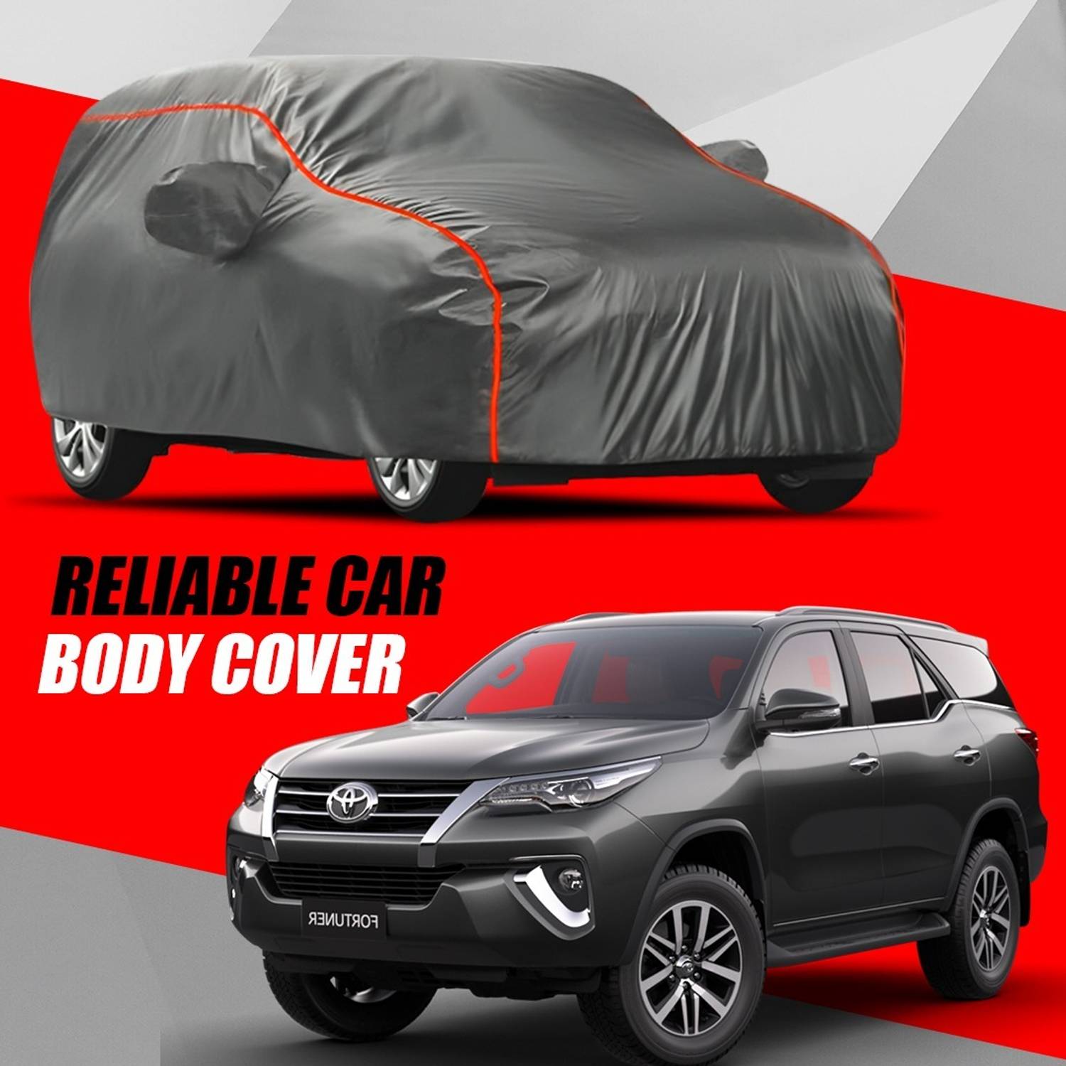 ALTRADECOT Car Cover For Toyota Fortuner (With Mirror Pockets)
