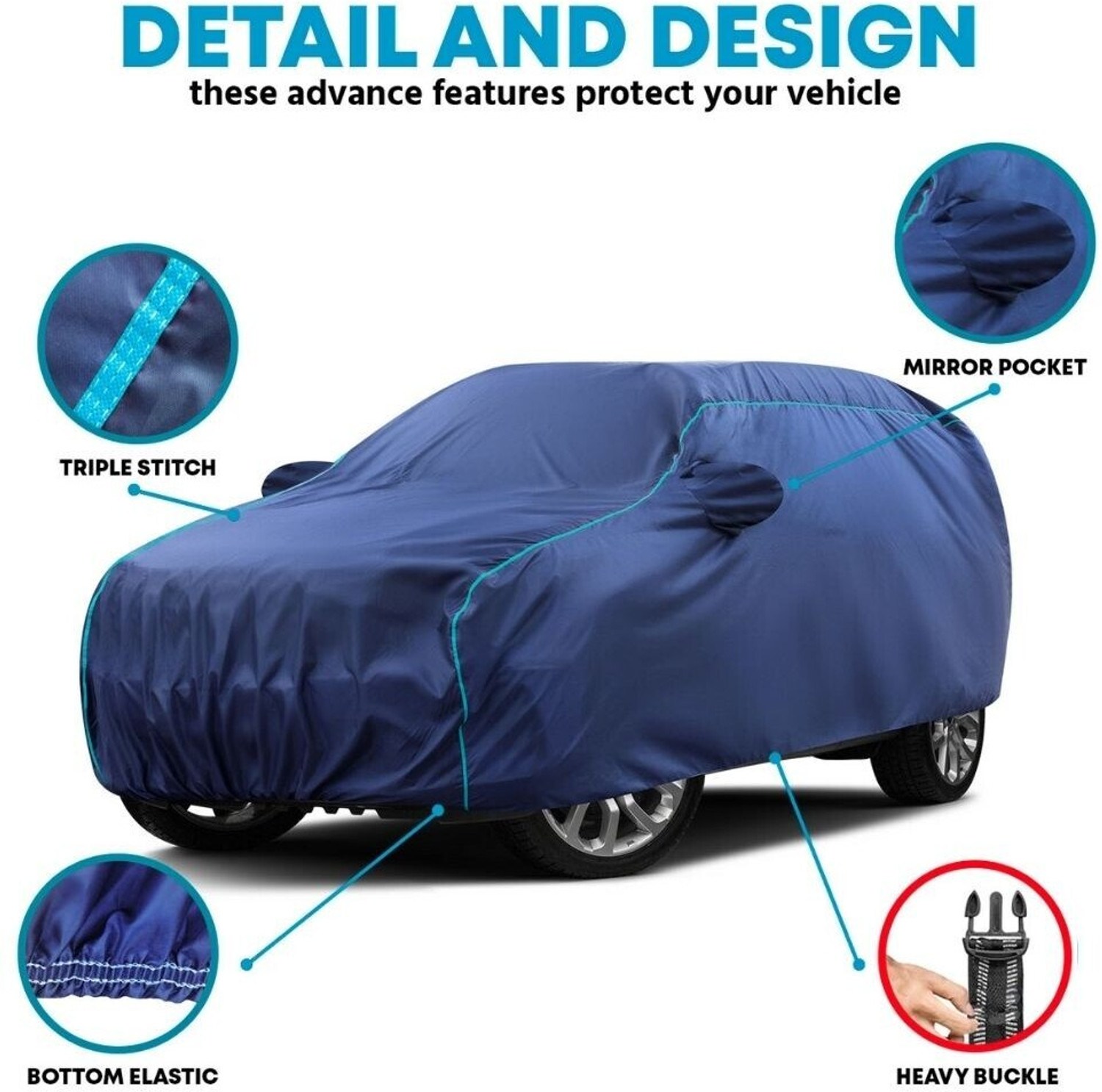 Image of Grizzly Car Cover For Kia Sonet (With Mirror Pockets)