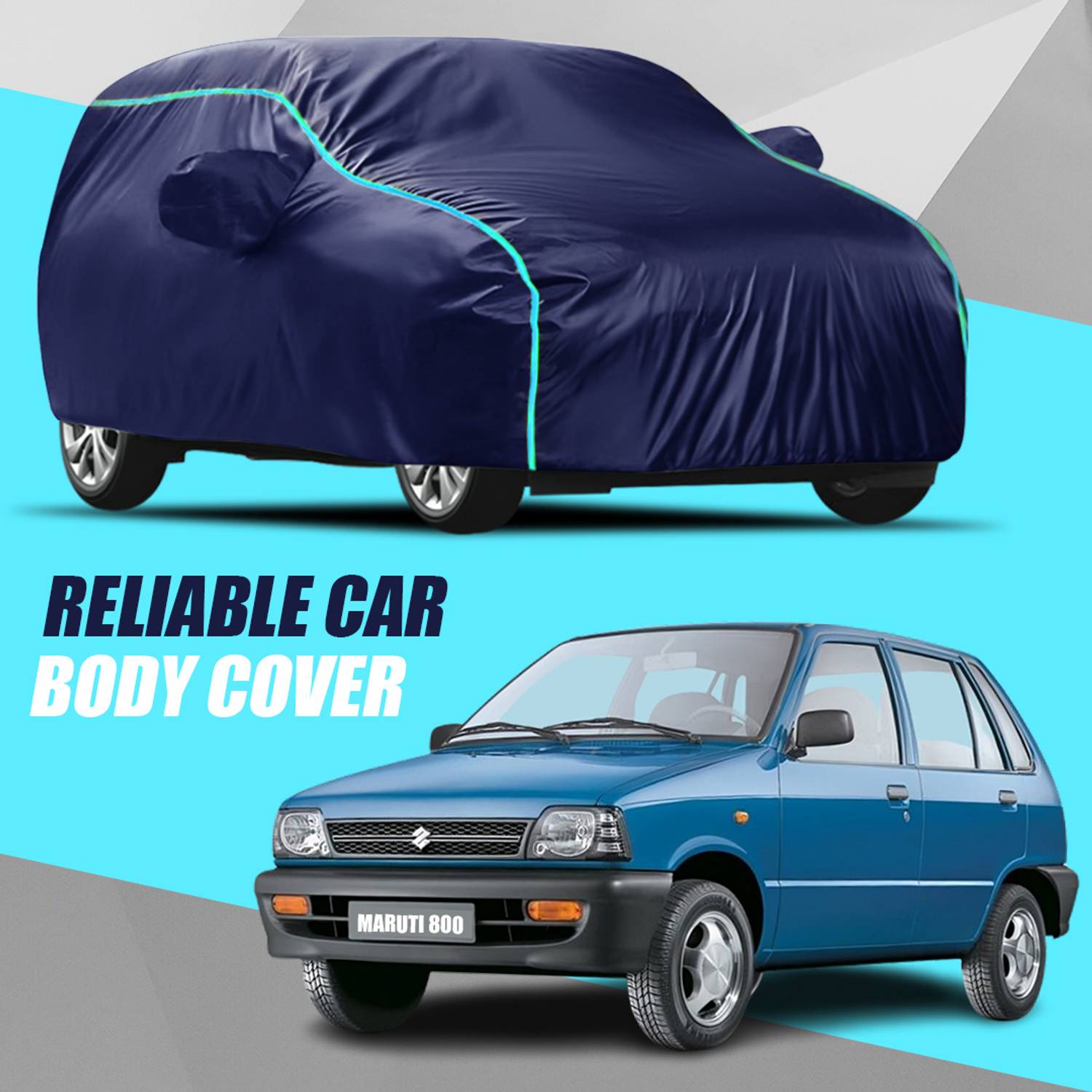 ALMICS Car Cover For Maruti Suzuki 800 (With Mirror Pockets)