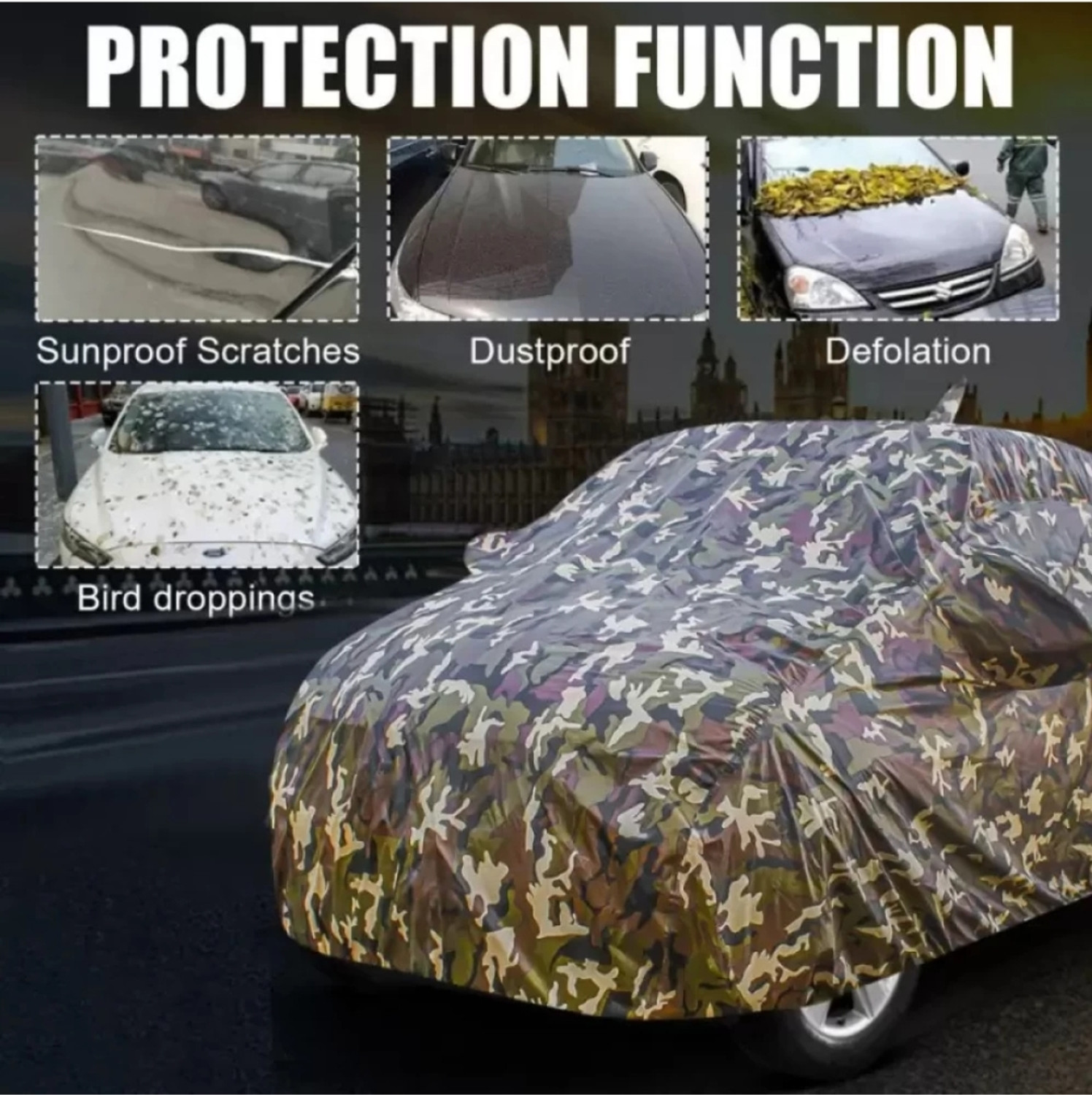 Image of J S R Car Cover For MG Hector (Without Mirror Pockets)