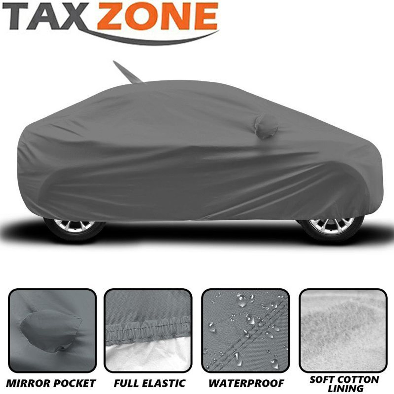 Image of TAXZONE Car Cover For Maruti, Maruti Suzuki Ignis, Ignis 1.2 Sigma, Ignis 1.3 Zeta, Ignis 1.3 Delta, Ignis 1.3 Alpha (With Mirror Pockets)