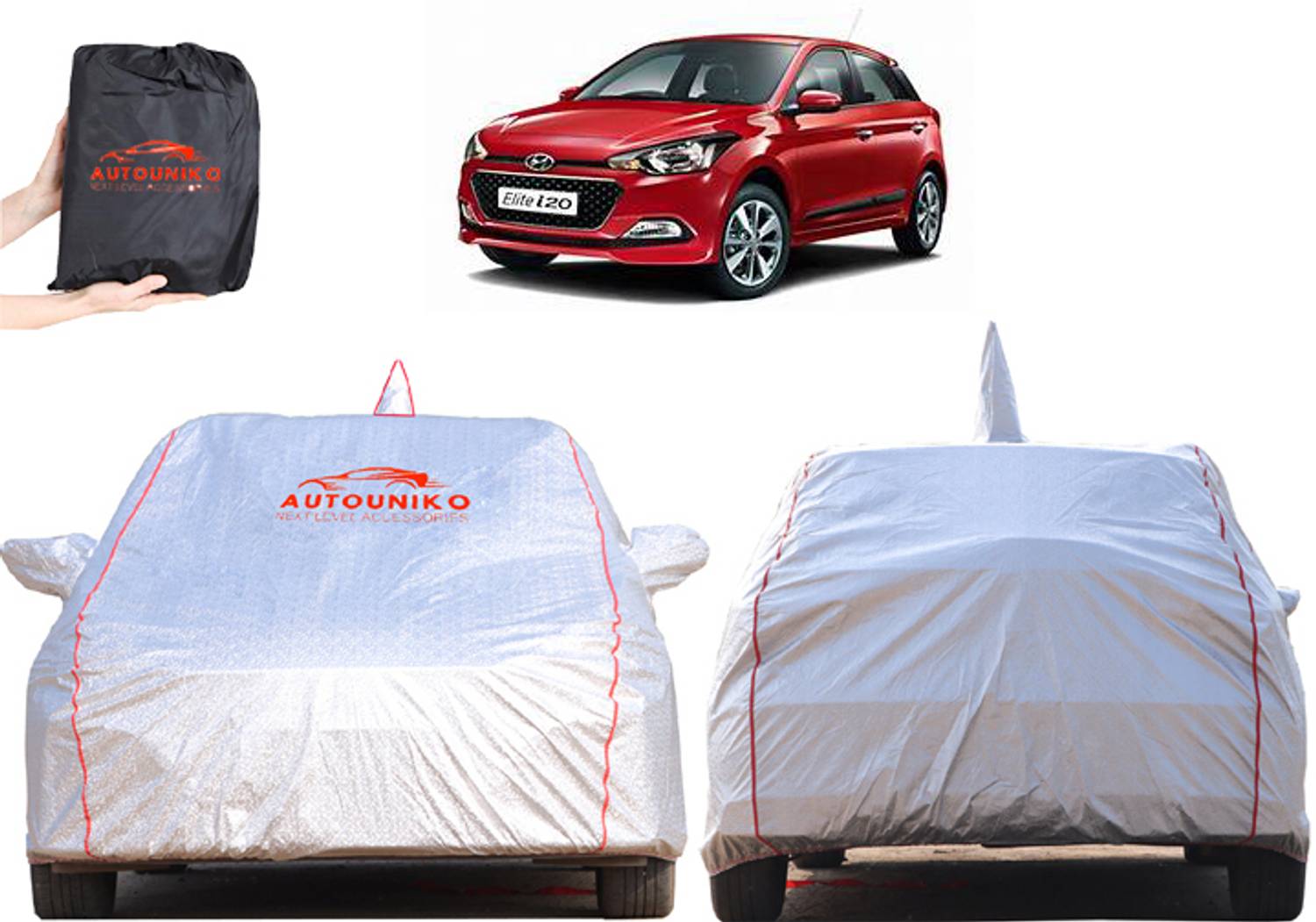 autouniko Car Cover For Hyundai Elite i20 (With Mirror Pockets)
