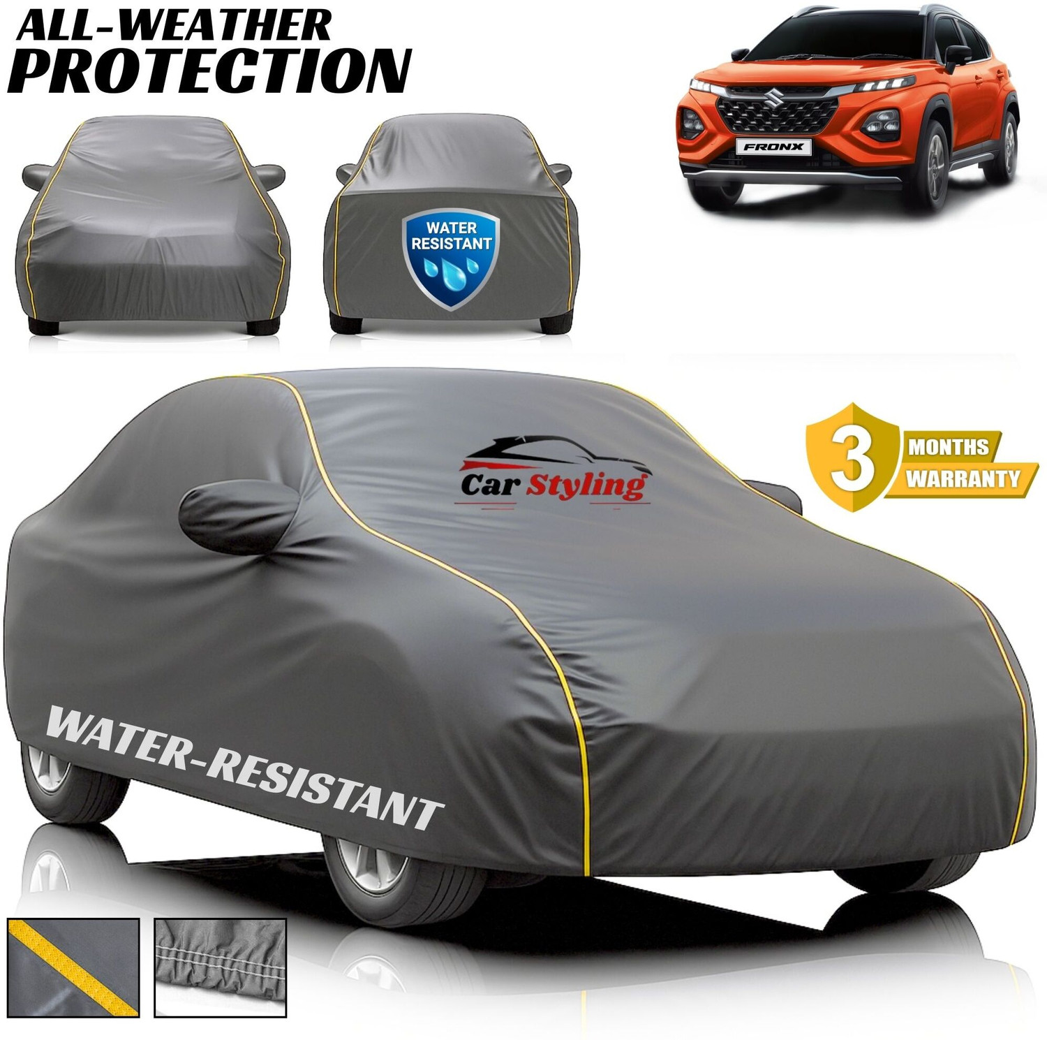 Image of Car Styling Car Cover For Maruti Fronx (With Mirror Pockets)