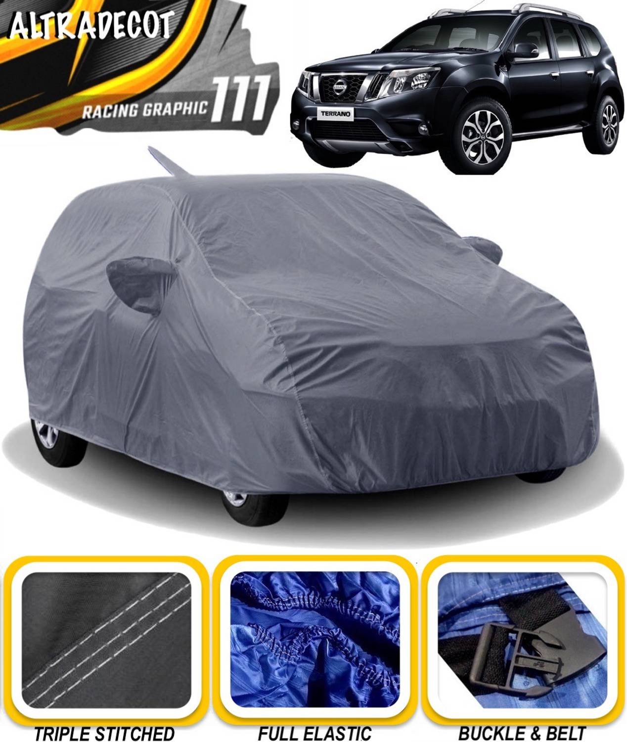 ALTRADECOT Car Cover For Nissan Terrano (With Mirror Pockets)