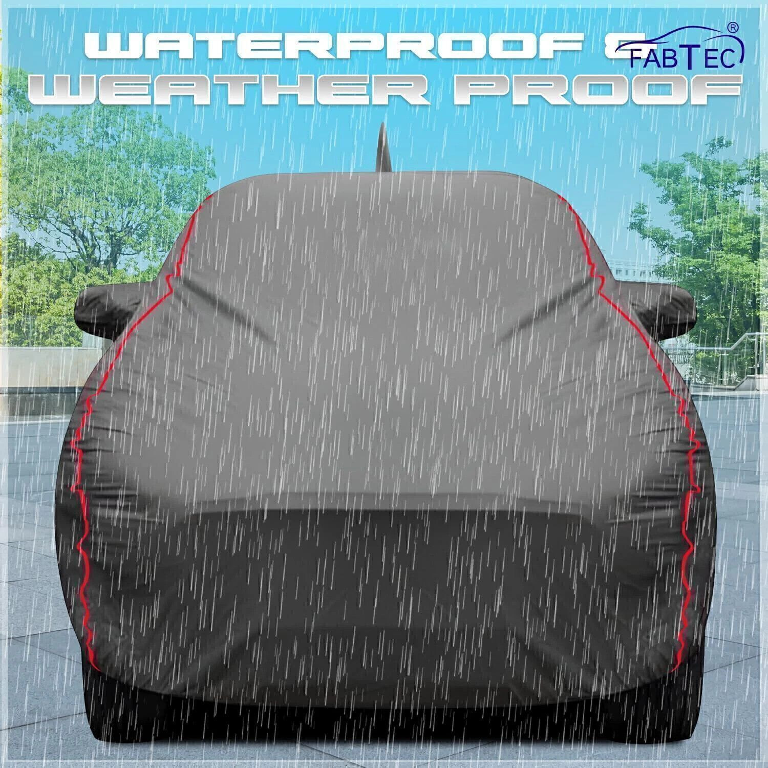 Image of FABTEC Car Cover For Hyundai Grand i10 (With Mirror Pockets)