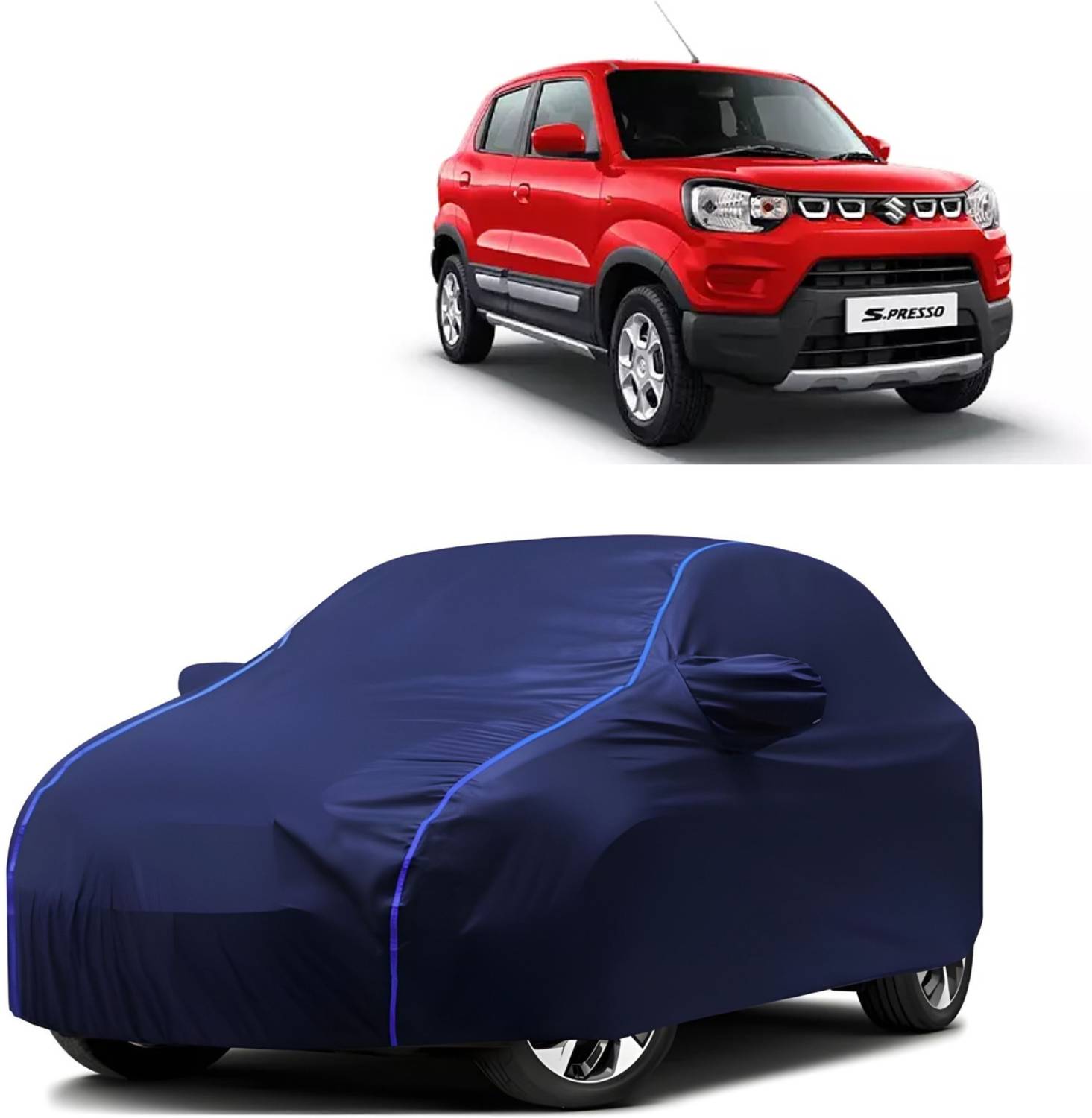 Autohaux Car Cover For Maruti Suzuki S-Presso Lxi (With Mirror Pockets)