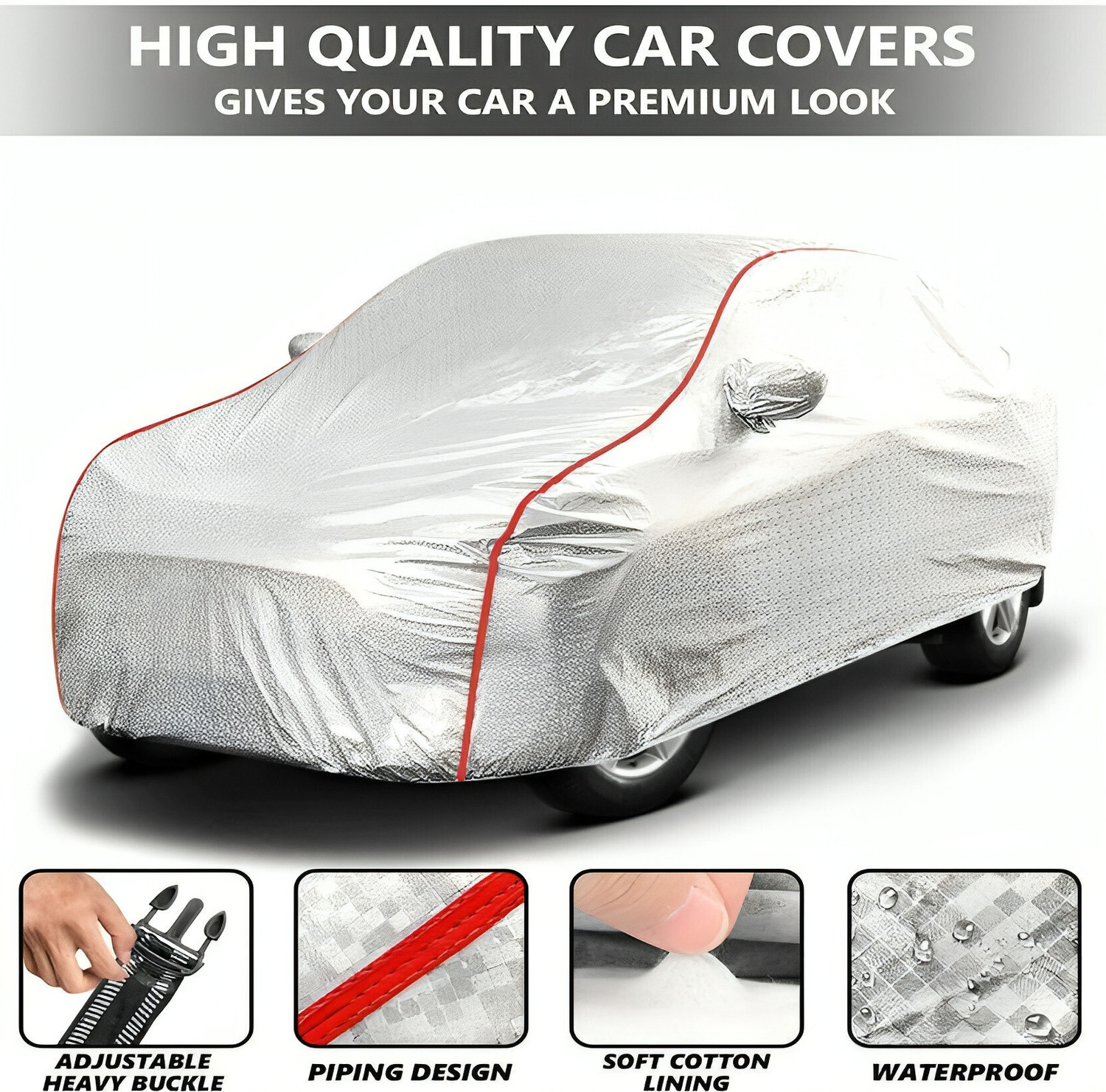 Image of TEASN Car Cover For Maruti Suzuki Baleno (With Mirror Pockets)