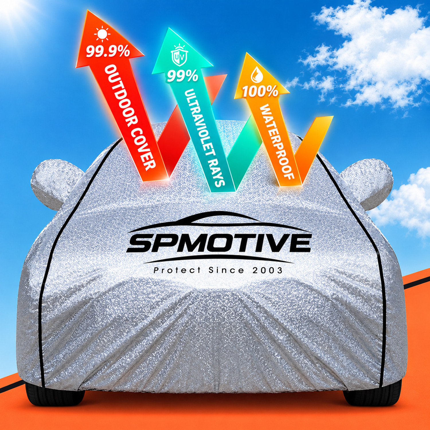 Image of SPMOTIVE Car Cover For Hyundai Verna Facelift (With Mirror Pockets)