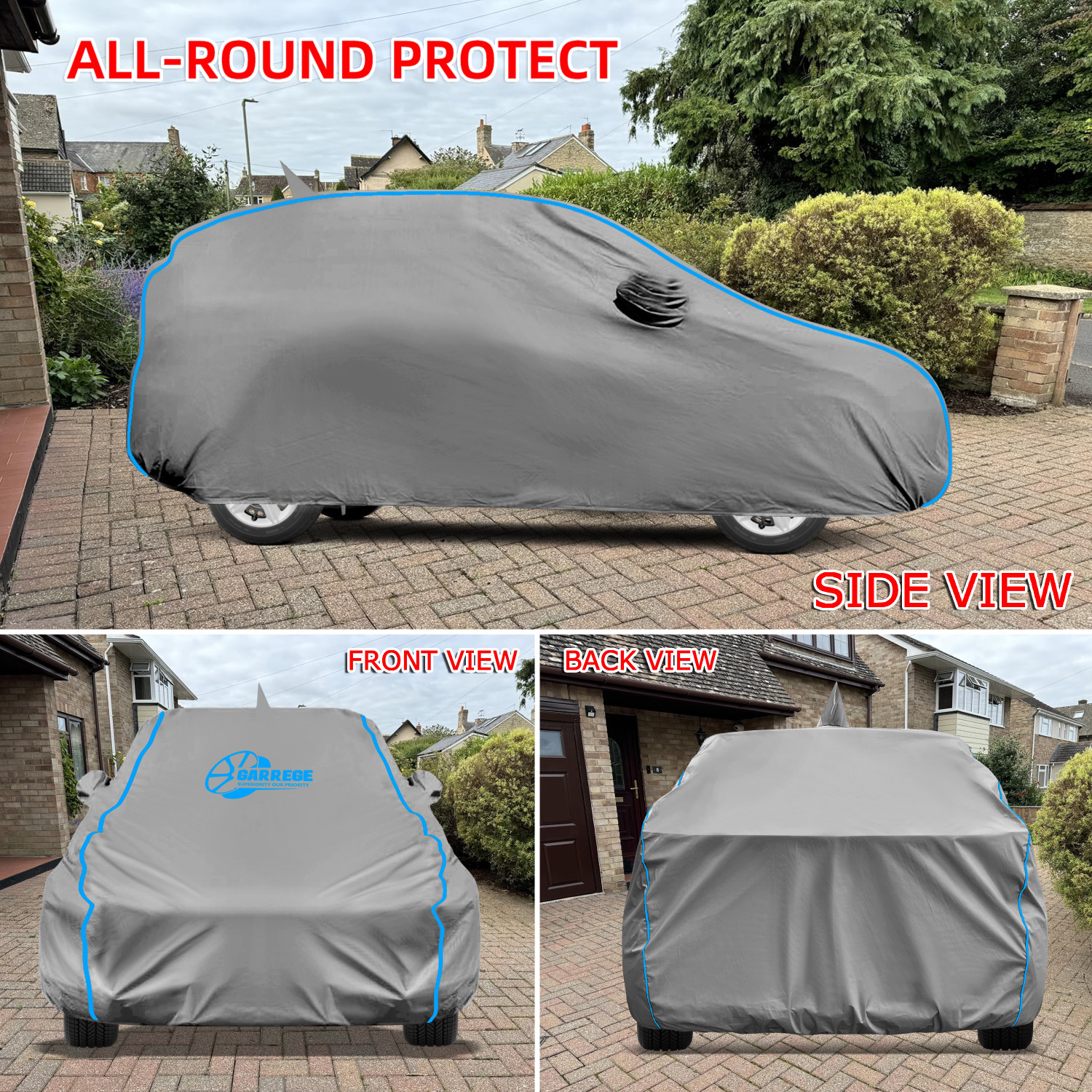 Image of GARREGE Car Cover For Hyundai Creta, Creta 1.6 E Plus Diesel, Creta 1.6 E Plus (With Mirror Pockets)