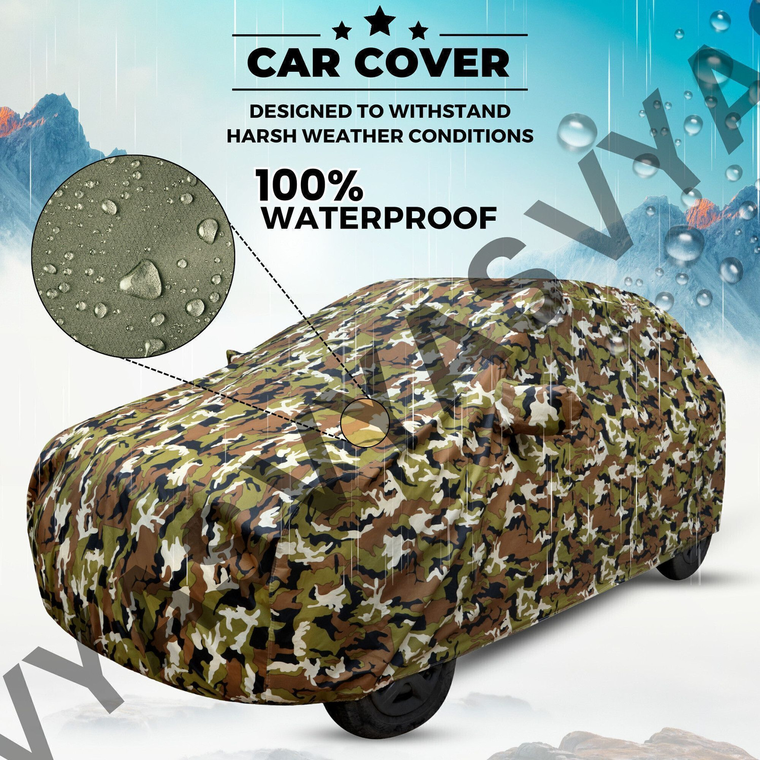 Image of vyas Car Cover For Honda Amaze (With Mirror Pockets)