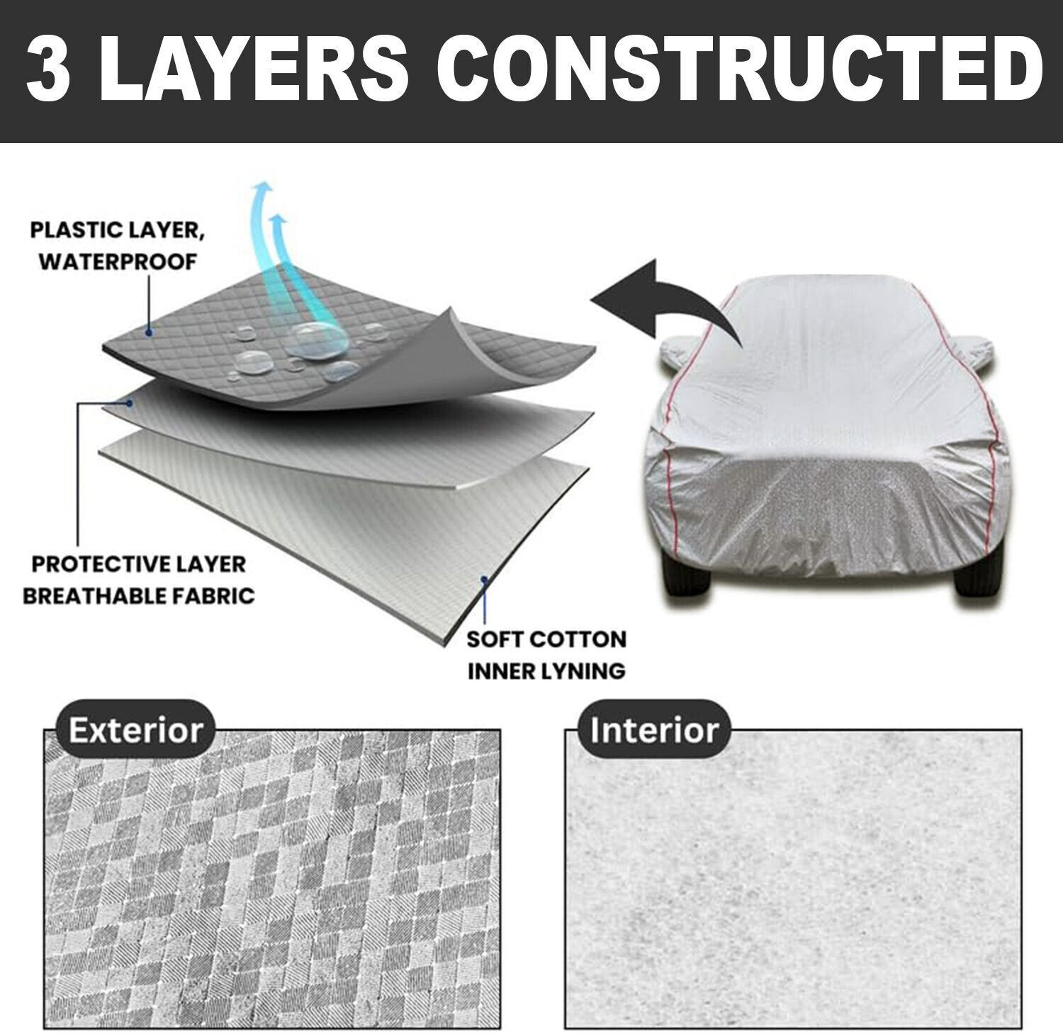 Image of STARIE Car Cover For Ford Fiesta Classic (With Mirror Pockets)