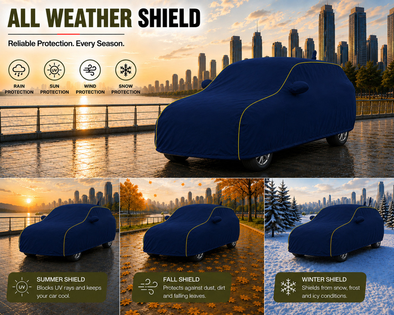 Image of DRIZE Car Cover For Toyota Rumion (With Mirror Pockets)