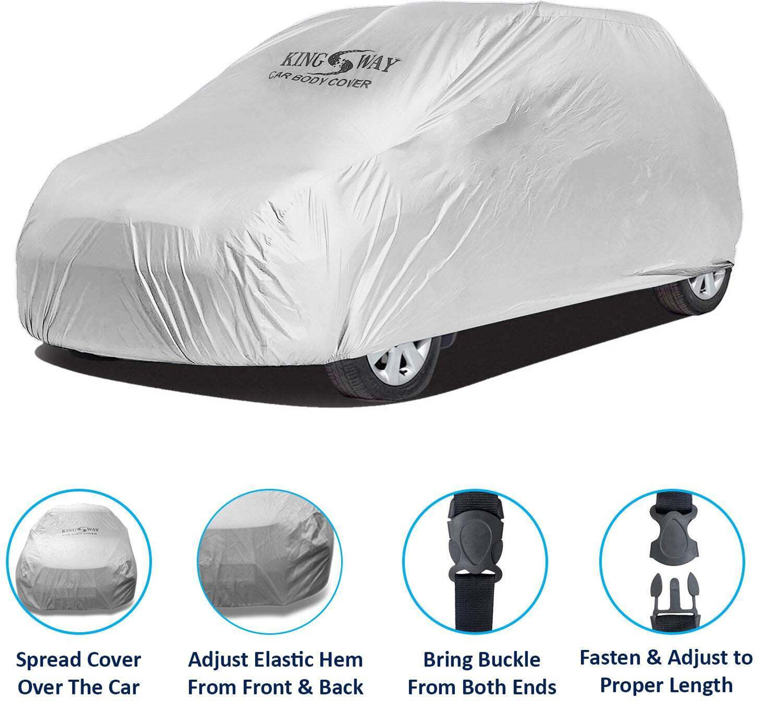 Image of Kingsway Car Cover For Maruti Suzuki Alto K10 (Without Mirror Pockets)
