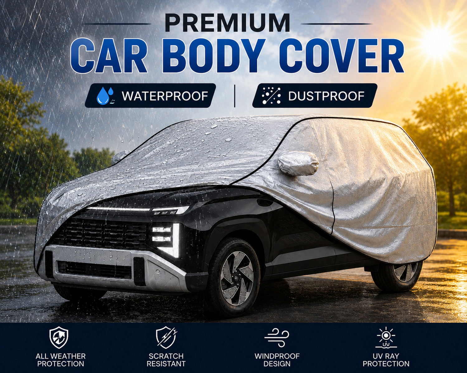 Image of Car Styling Car Cover For Hyundai i20 (With Mirror Pockets)