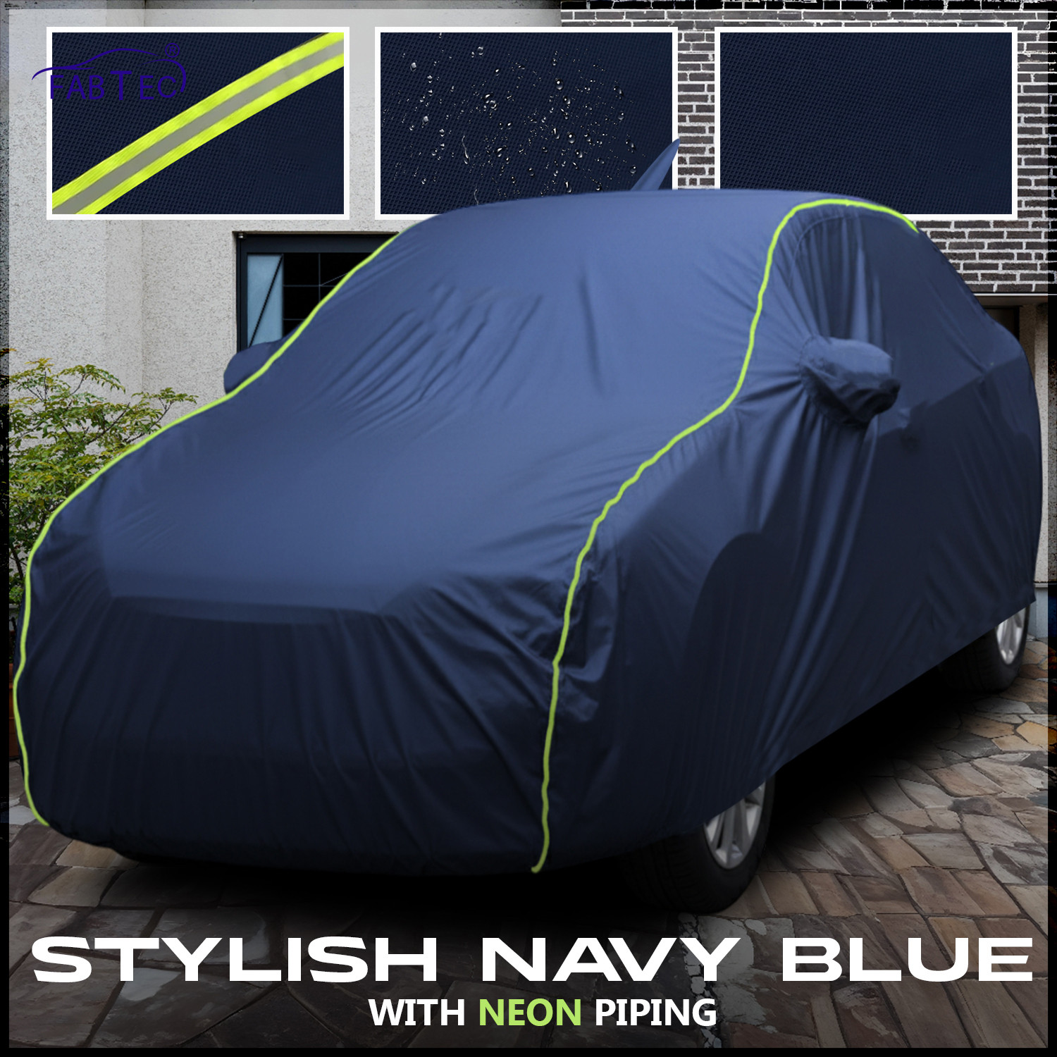 Image of FABTEC Car Cover For Maruti Suzuki Baleno (With Mirror Pockets)
