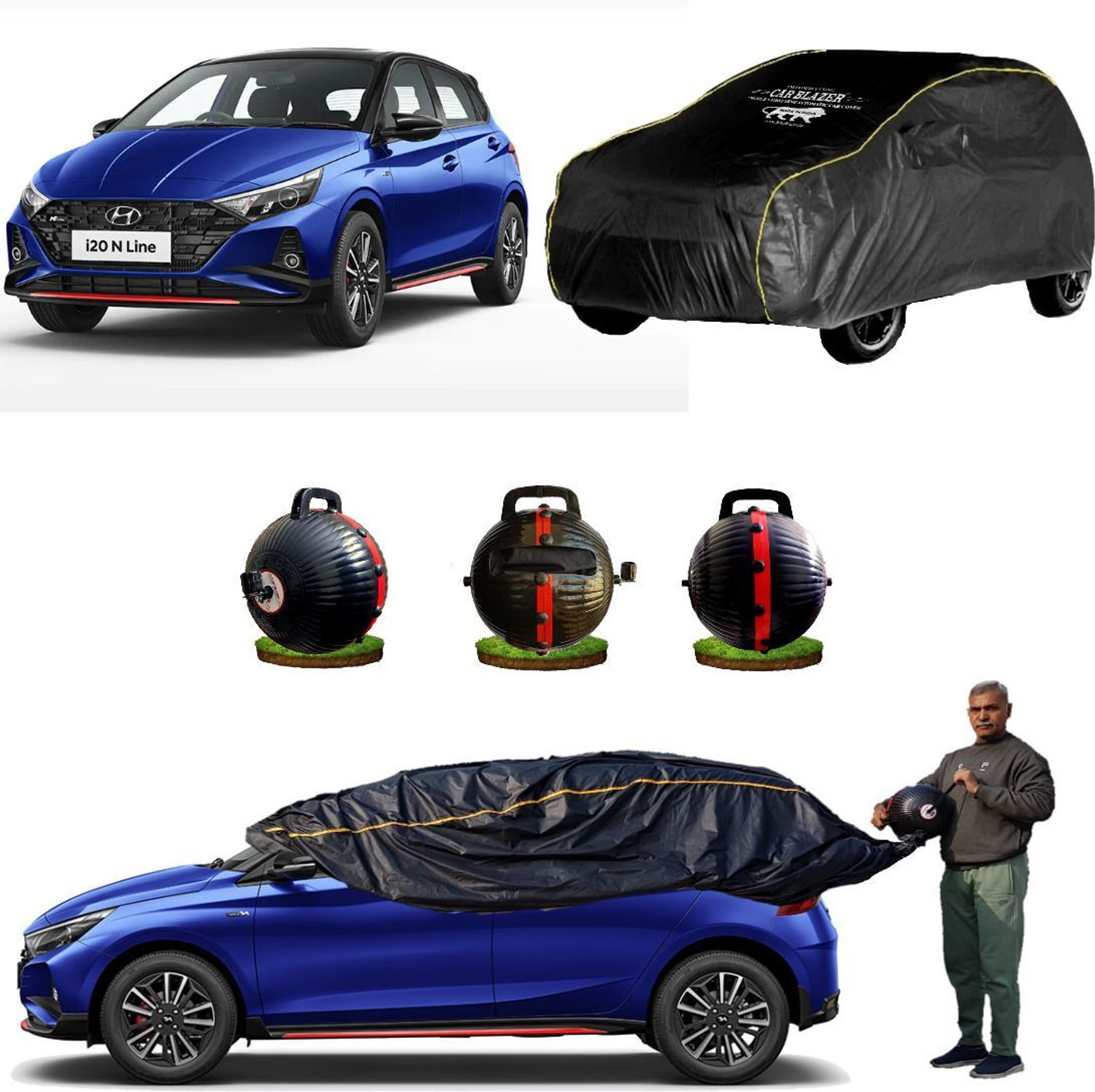 Image of CARBLAZER Car Cover For Hyundai i20 (Without Mirror Pockets)