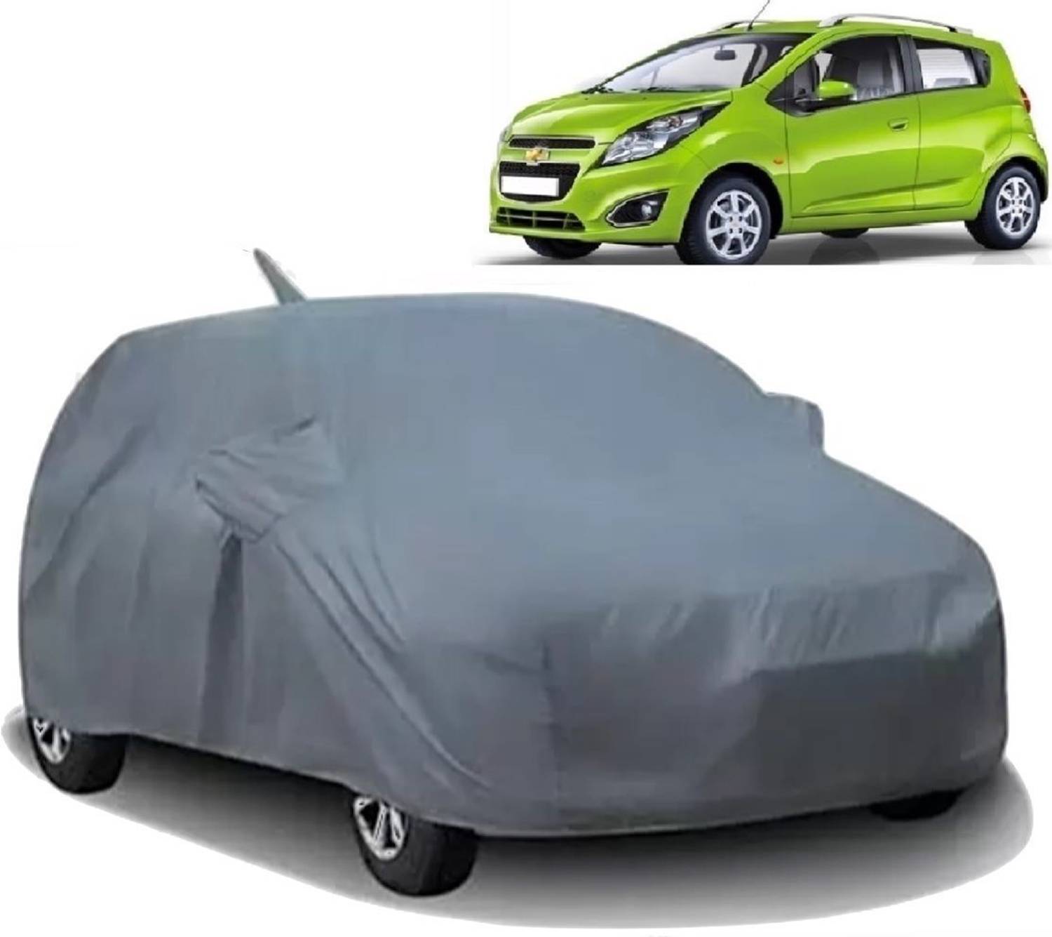 ALMICS Car Cover For Chevrolet Beat (With Mirror Pockets)