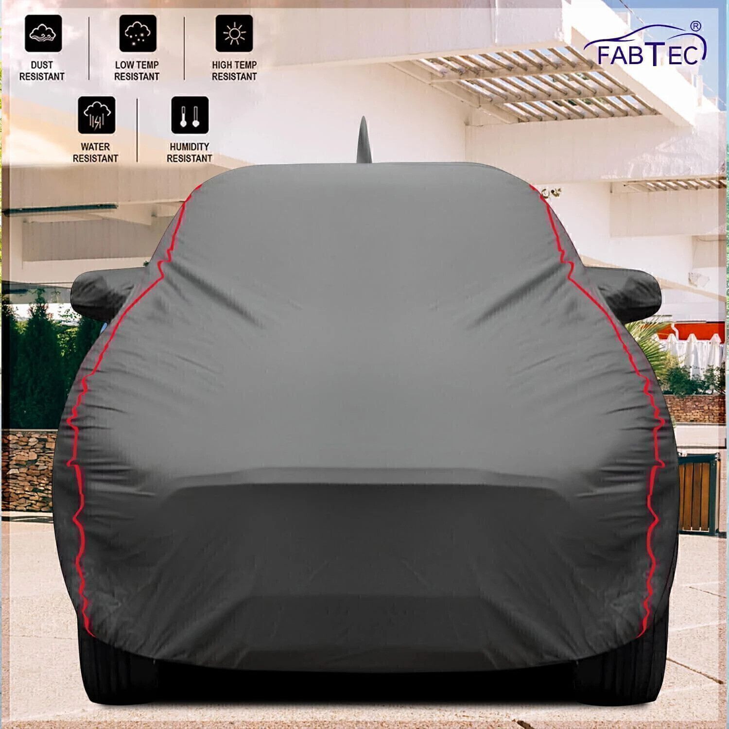 Image of FABTEC Car Cover For Hyundai Grand i10 (With Mirror Pockets)
