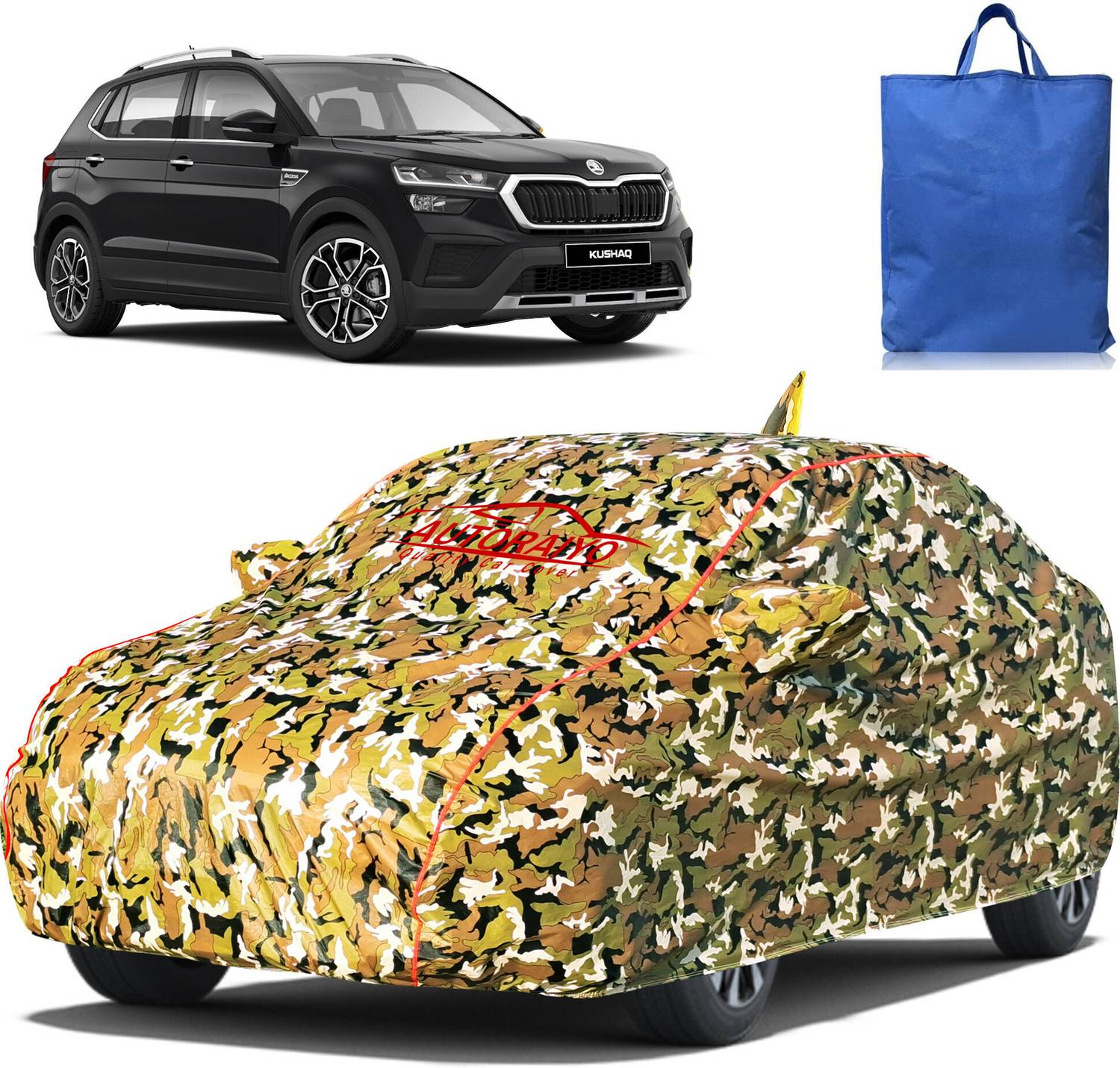 AUTORAIYO Car Cover For Ford Kushaq (With Mirror Pockets)