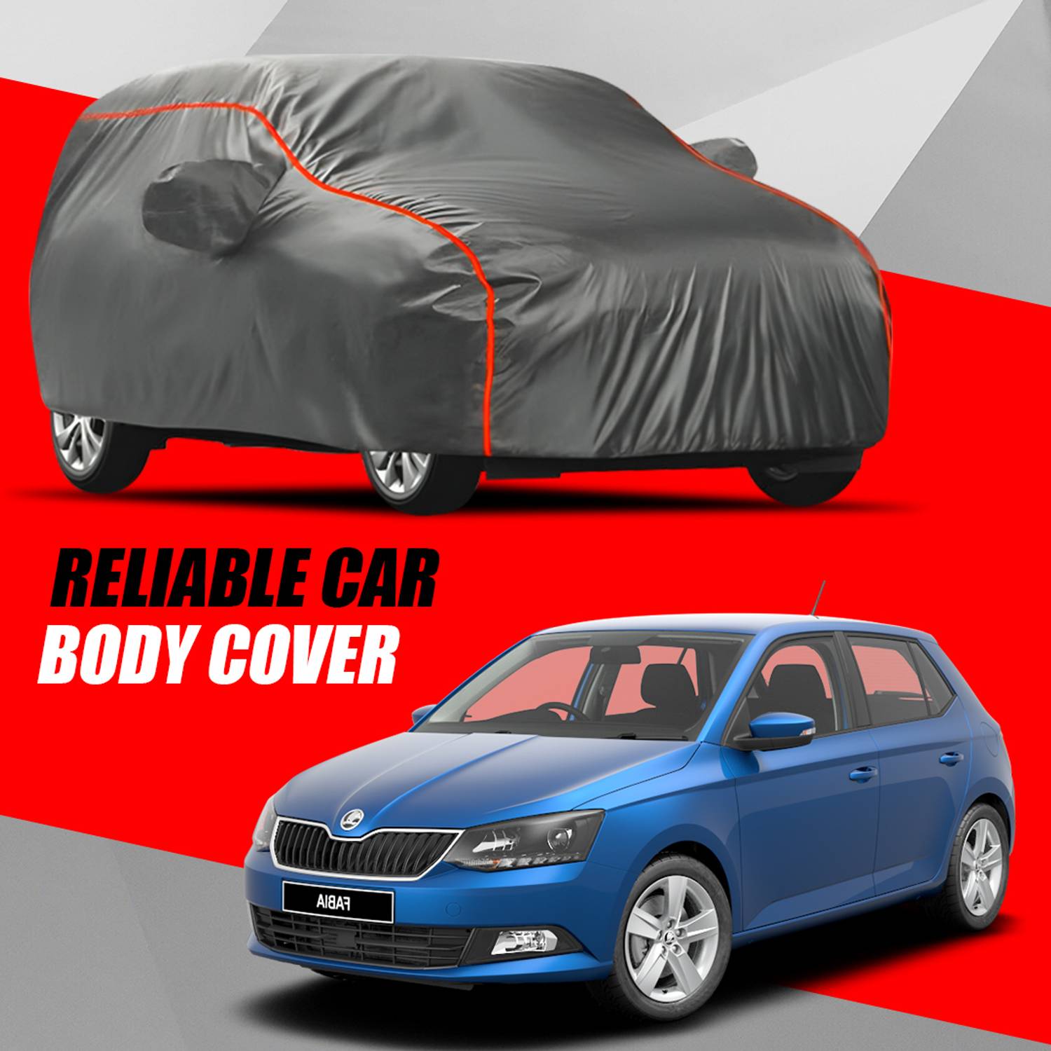 ANOXE Car Cover For Skoda Fabia (With Mirror Pockets)