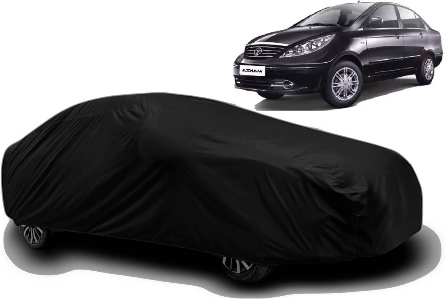 ALMICS Car Cover For Tata Manza (With Mirror Pockets)