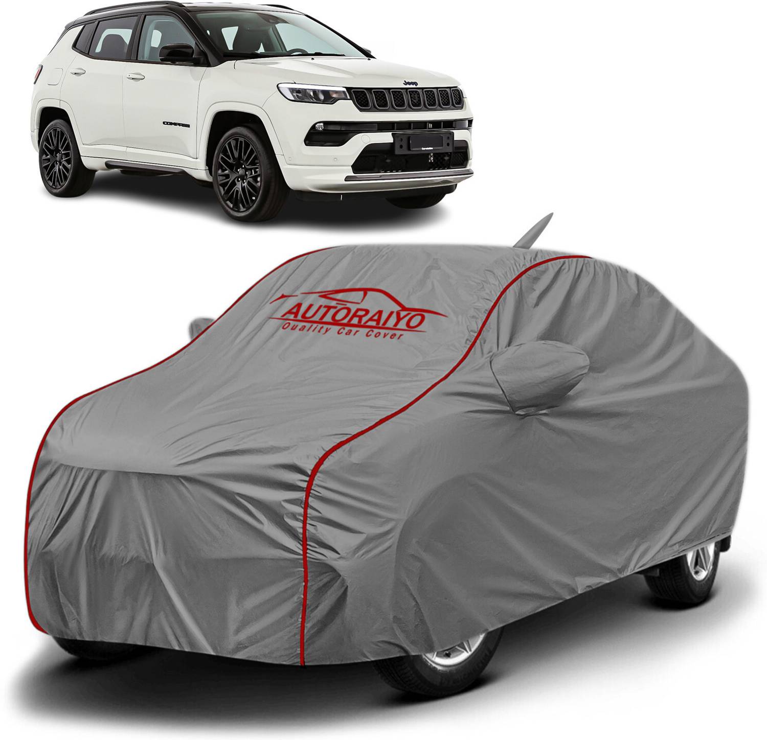 AUTORAIYO Car Cover For Jeep Compass (With Mirror Pockets)