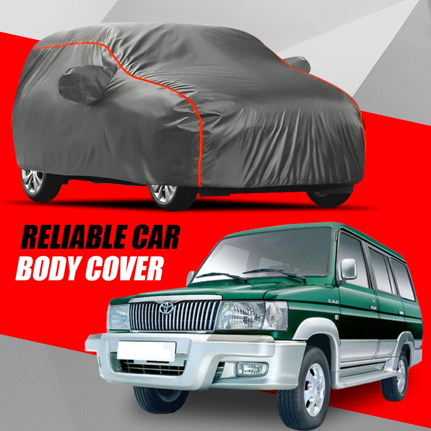ALTRADECOT Car Cover For Toyota Qualis (With Mirror Pockets)