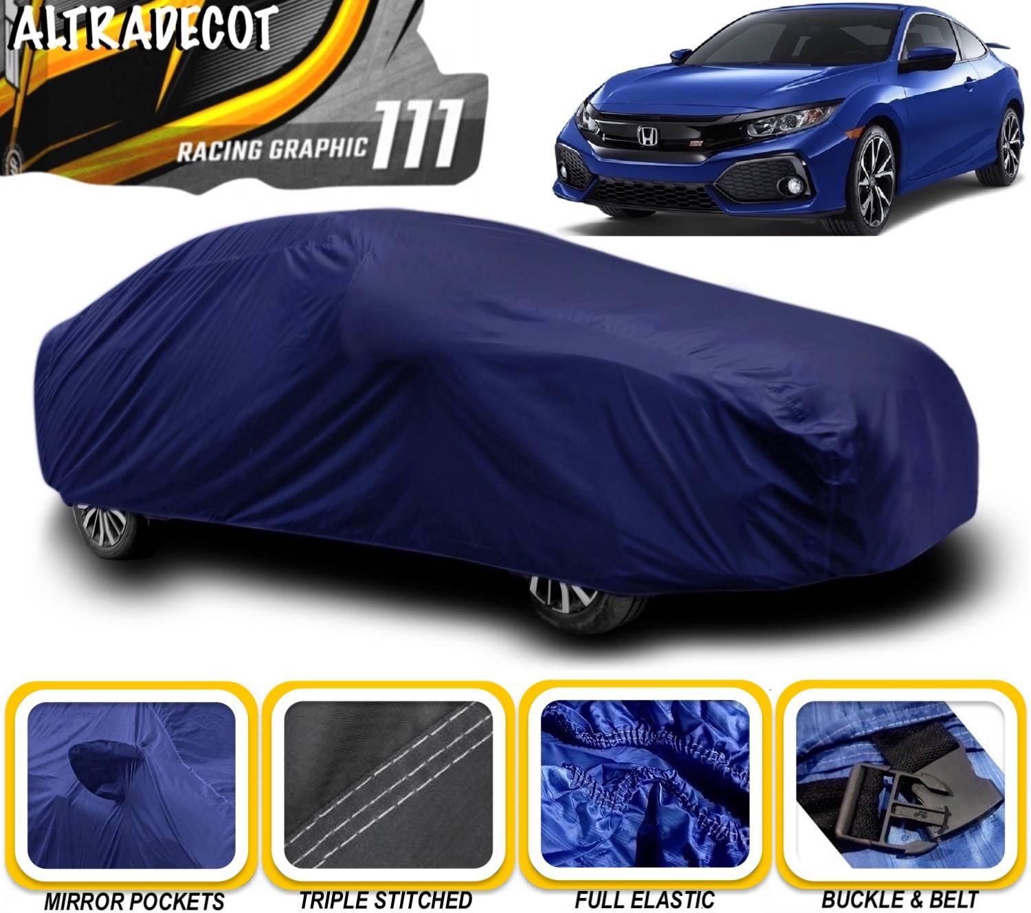 ALTRADECOT Car Cover For Honda Civic (With Mirror Pockets)