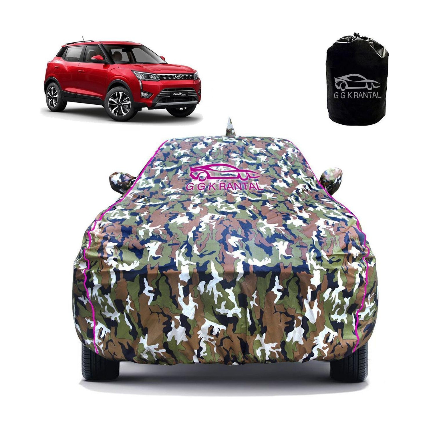 Image of G G K RANTAL Mahindra XUV 300, XUV300 W4 Diesel, XUV300 W6 Diesel, XUV300 W8 Diesel Body Cover (Multicolor, For 2020, 2021, 2022, 2023, 2024 Models)