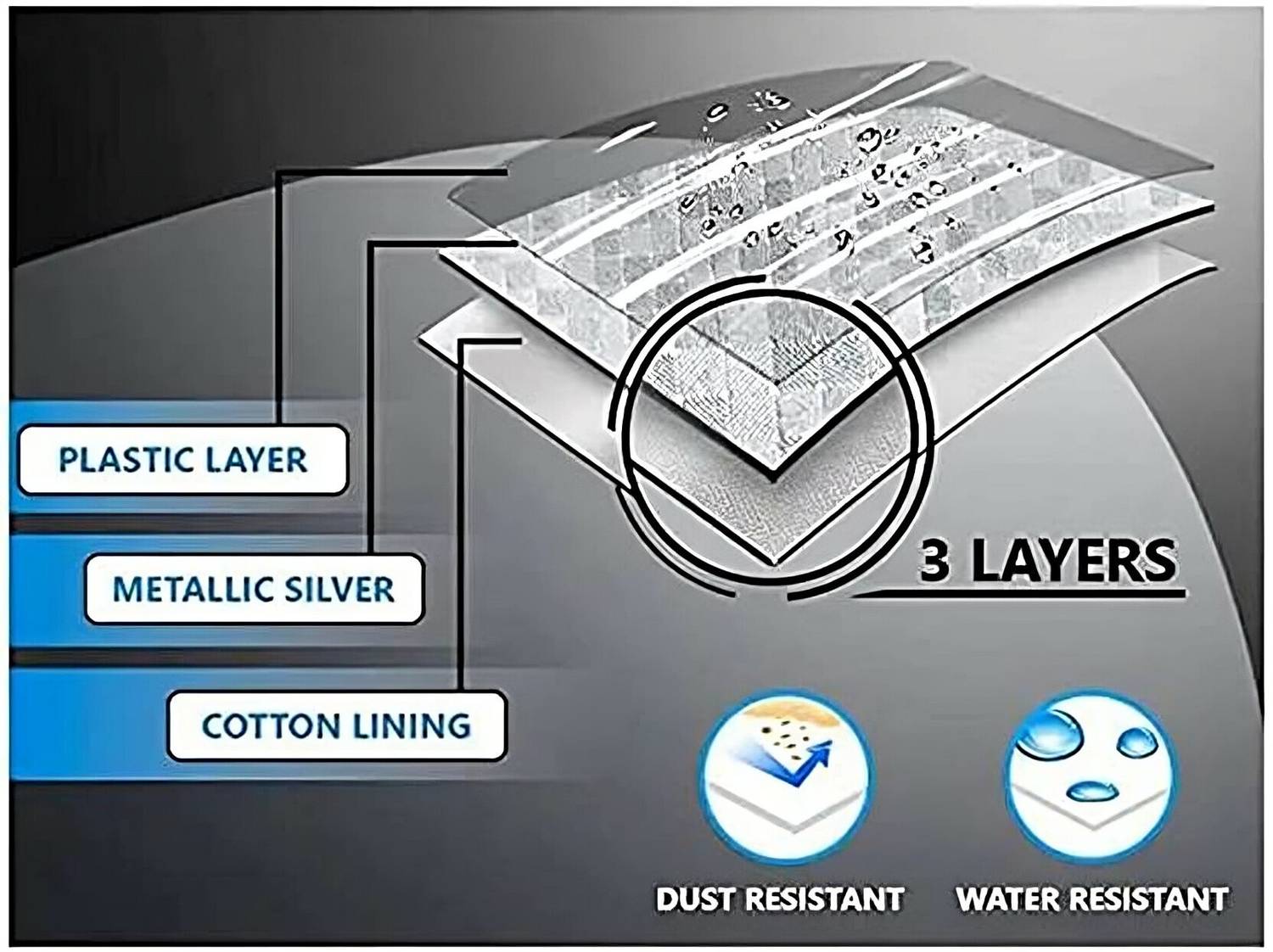 TEASN Car Cover for Tata Nexon Silver - Image 5