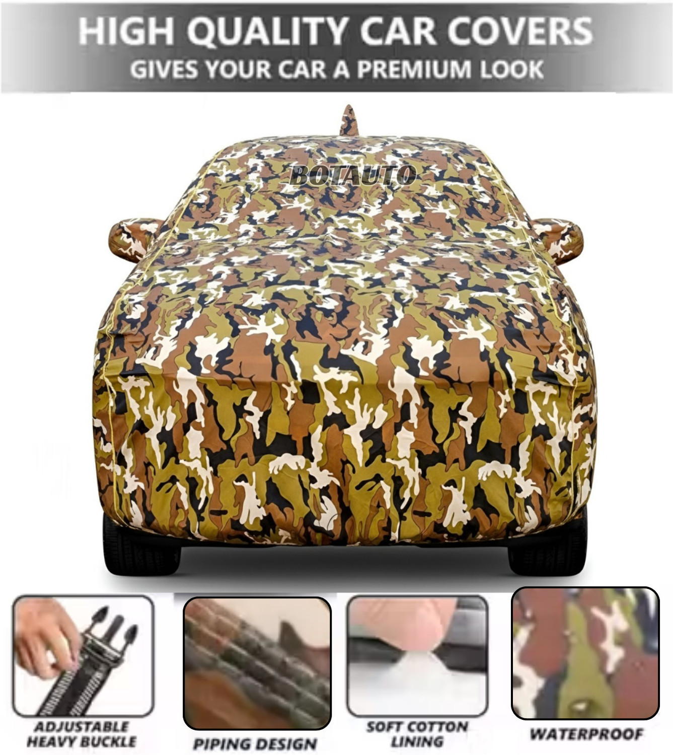 Image of BOTAUTO Car Cover For Maruti Suzuki Fronx (With Mirror Pockets)