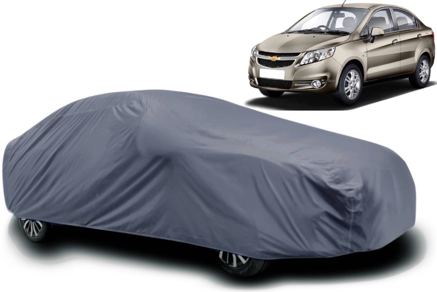 ANTIRO Car Cover For Chevrolet Sail (With Mirror Pockets)