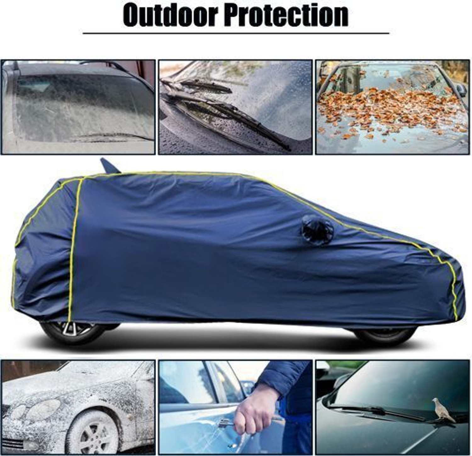 Image of GARREGE Car Cover For Hyundai Aura (With Mirror Pockets)