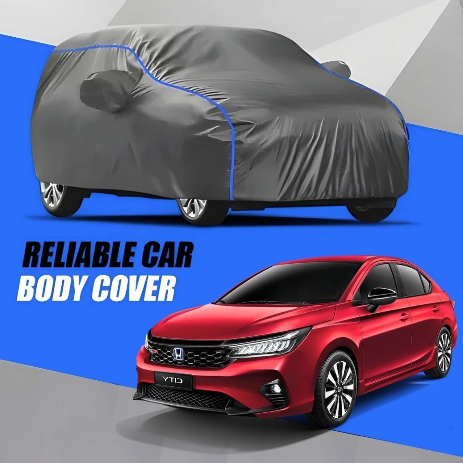 Amikan Car Cover For Honda City, City 1.3i, Universal For Car (With Mirror Pockets)