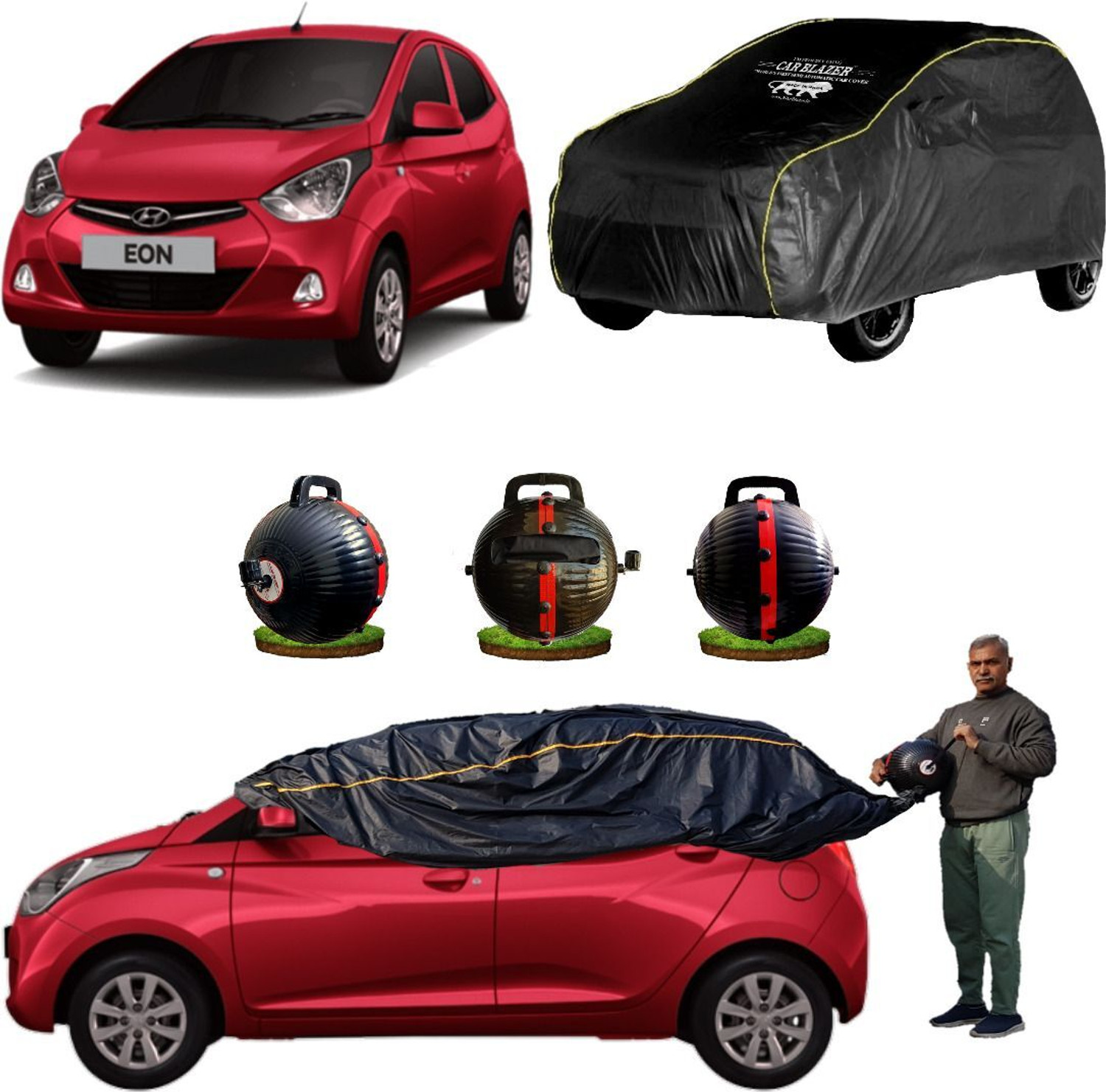 Image of CARBLAZER Car Cover For Hyundai Eon (Without Mirror Pockets)
