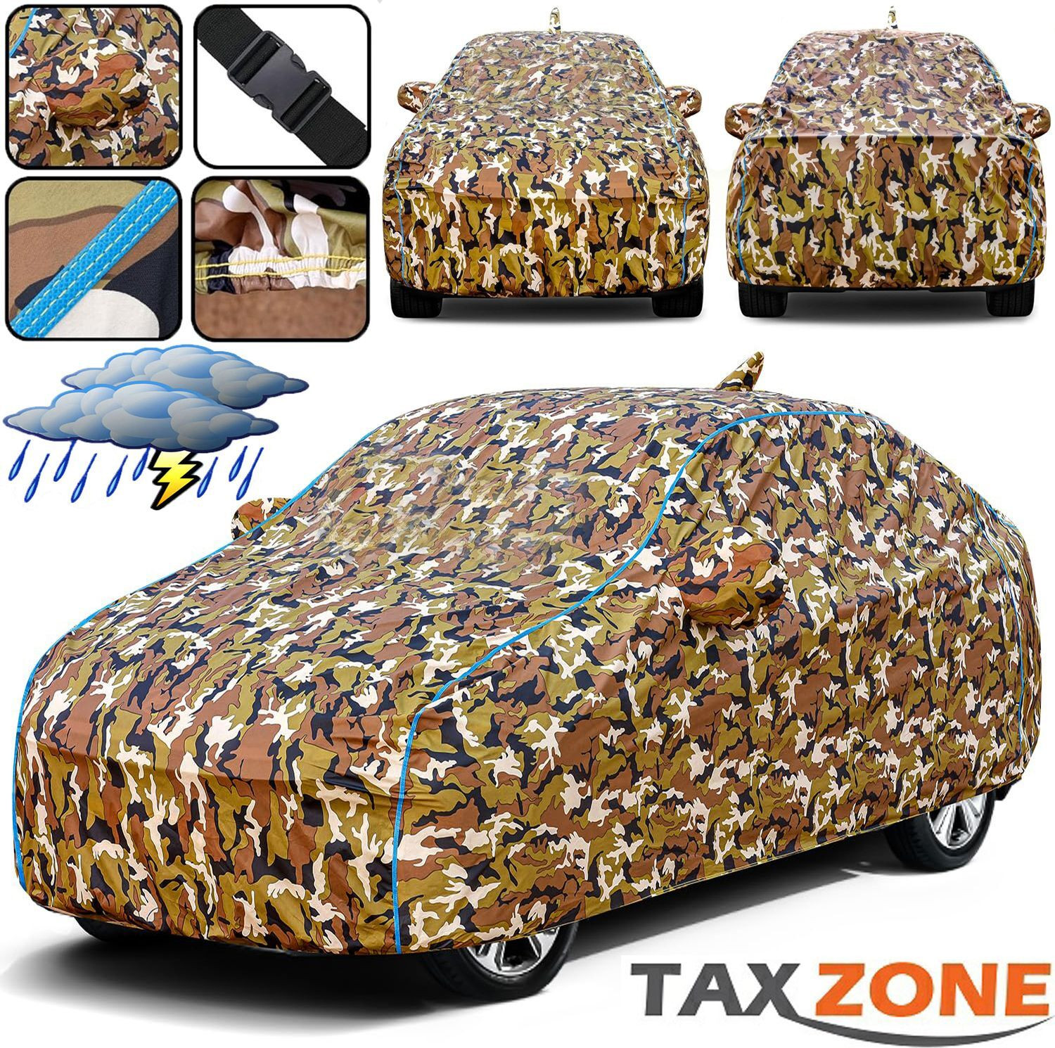 Image of TAXZONE Honda Amaze, Amaze Body Cover (Multicolor, For 2020, 2021, 2022, 2023, 2024, 2025 Models)