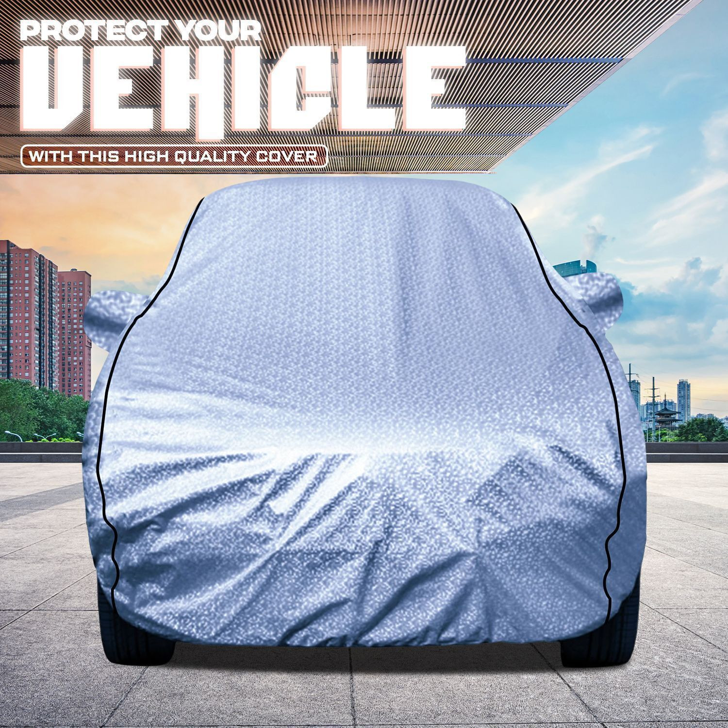 Image of CARZEX Car Cover For Maruti Suzuki Alto K10 (With Mirror Pockets)