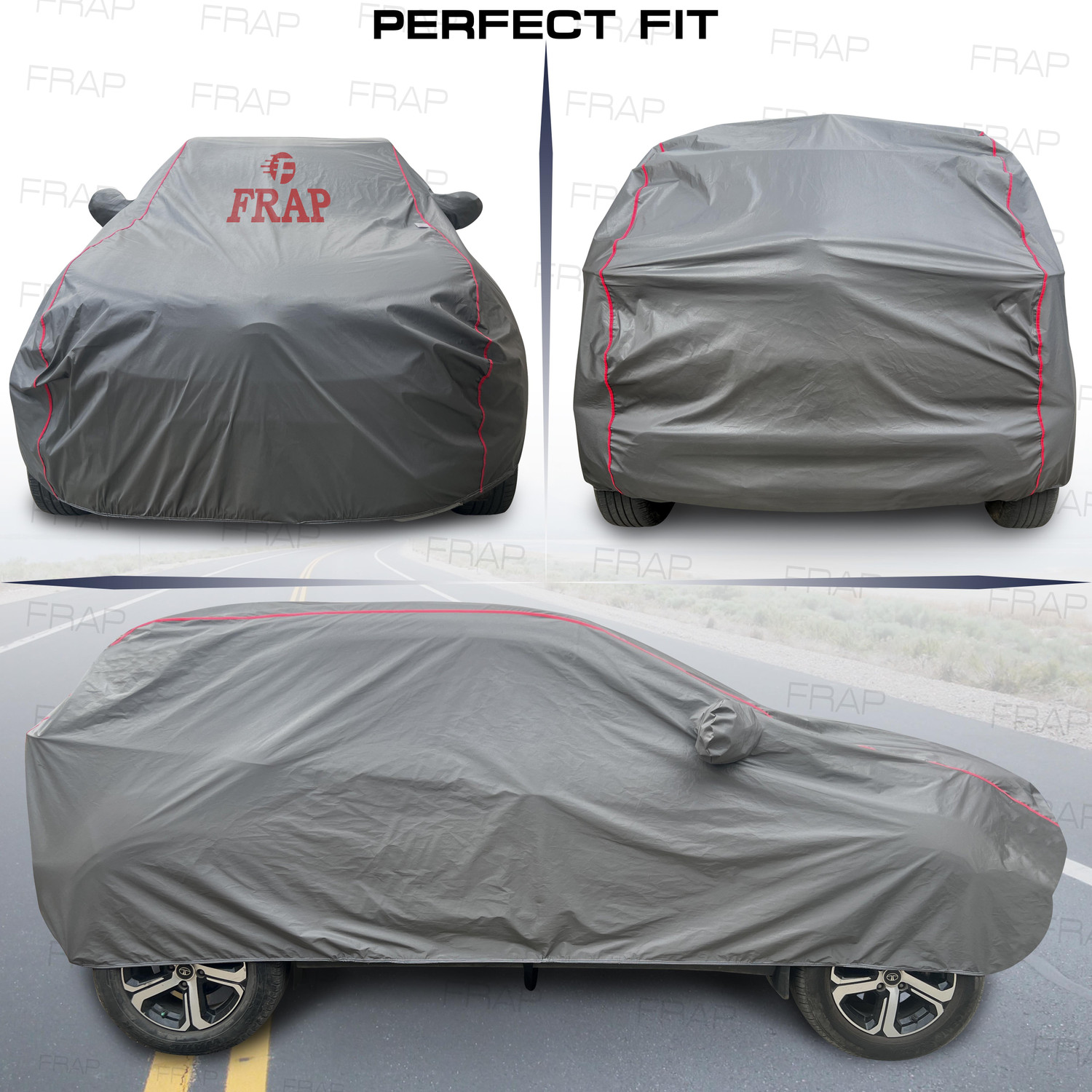 Image of Frap Car Cover For Maruti Suzuki Swift, Swift LXI, Swift VXI Optional, Swift ZXI Plus (With Mirror Pockets)