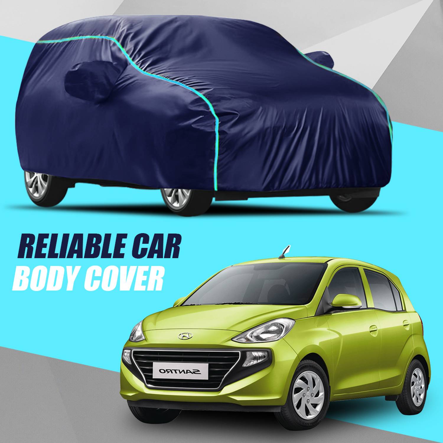 ANTIRO Car Cover For Hyundai Santro (With Mirror Pockets)
