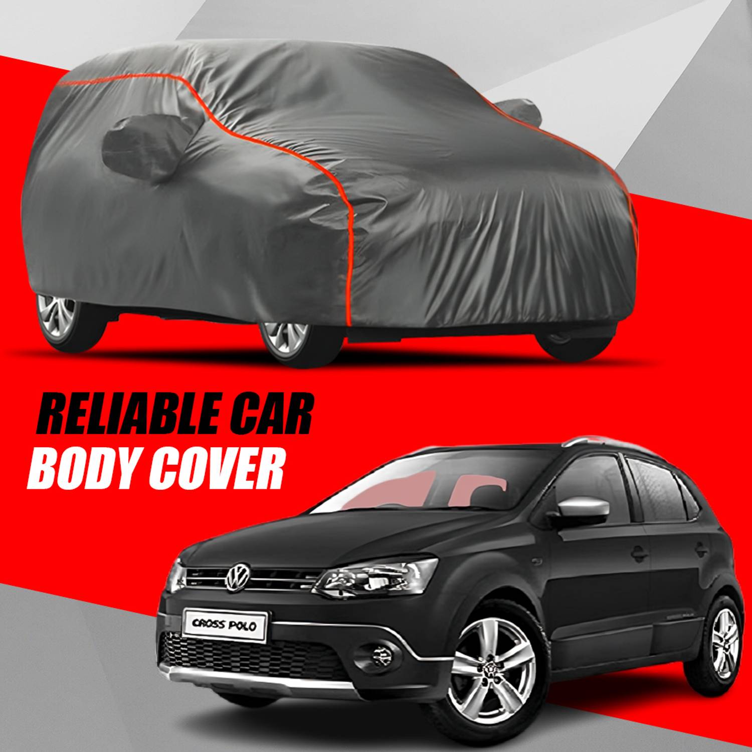 ANTIRO Car Cover For Volkswagen Polo Cross (With Mirror Pockets)