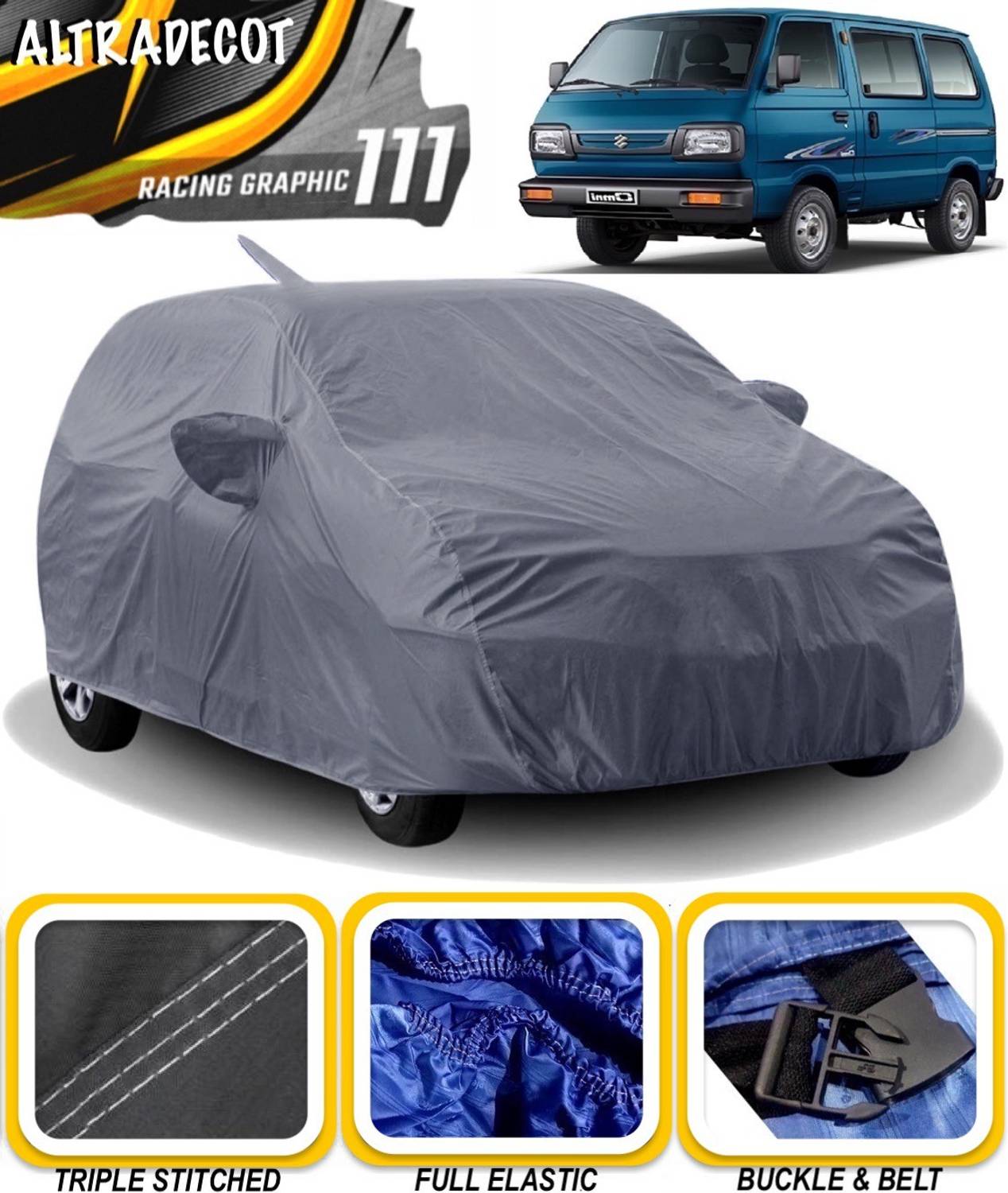 ALTRADECOT Car Cover For Maruti Suzuki Omni (With Mirror Pockets)