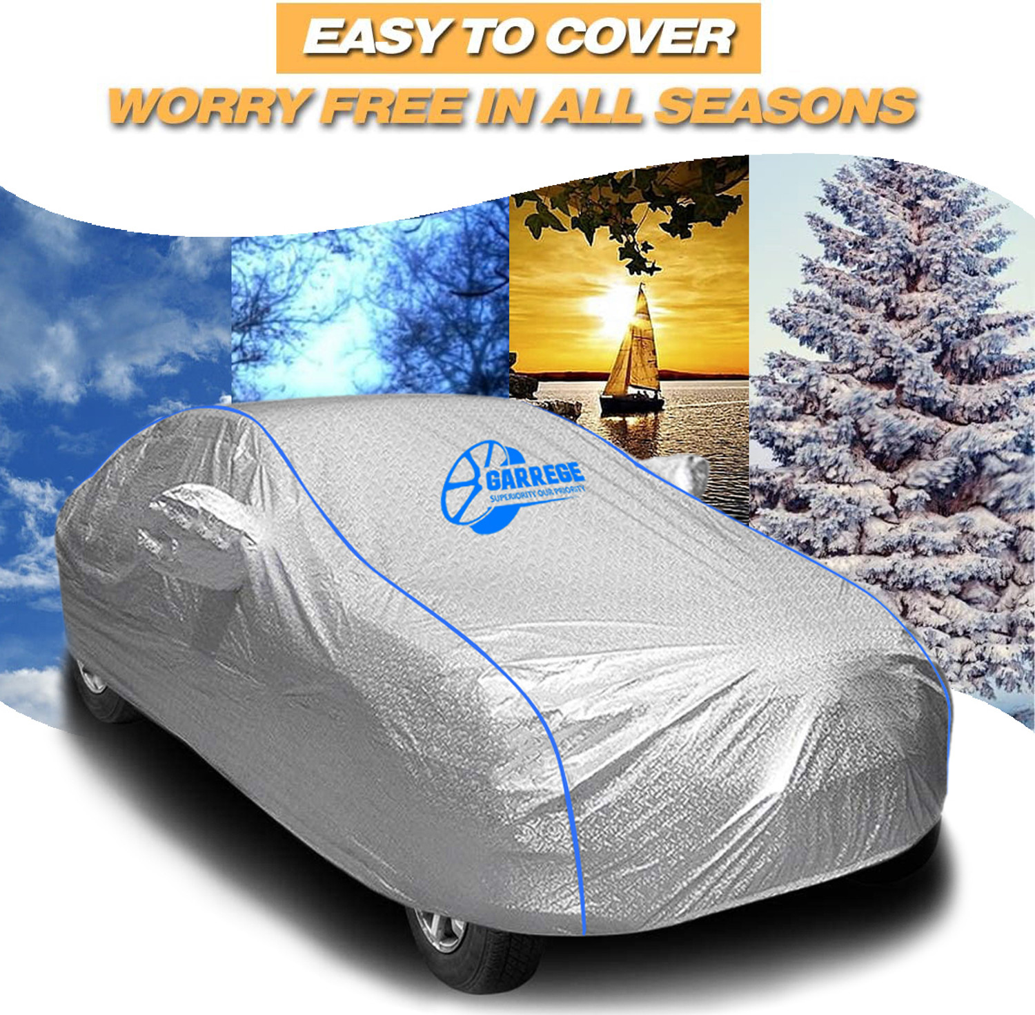 Image of GARREGE Car Cover For Tata Punch (With Mirror Pockets)