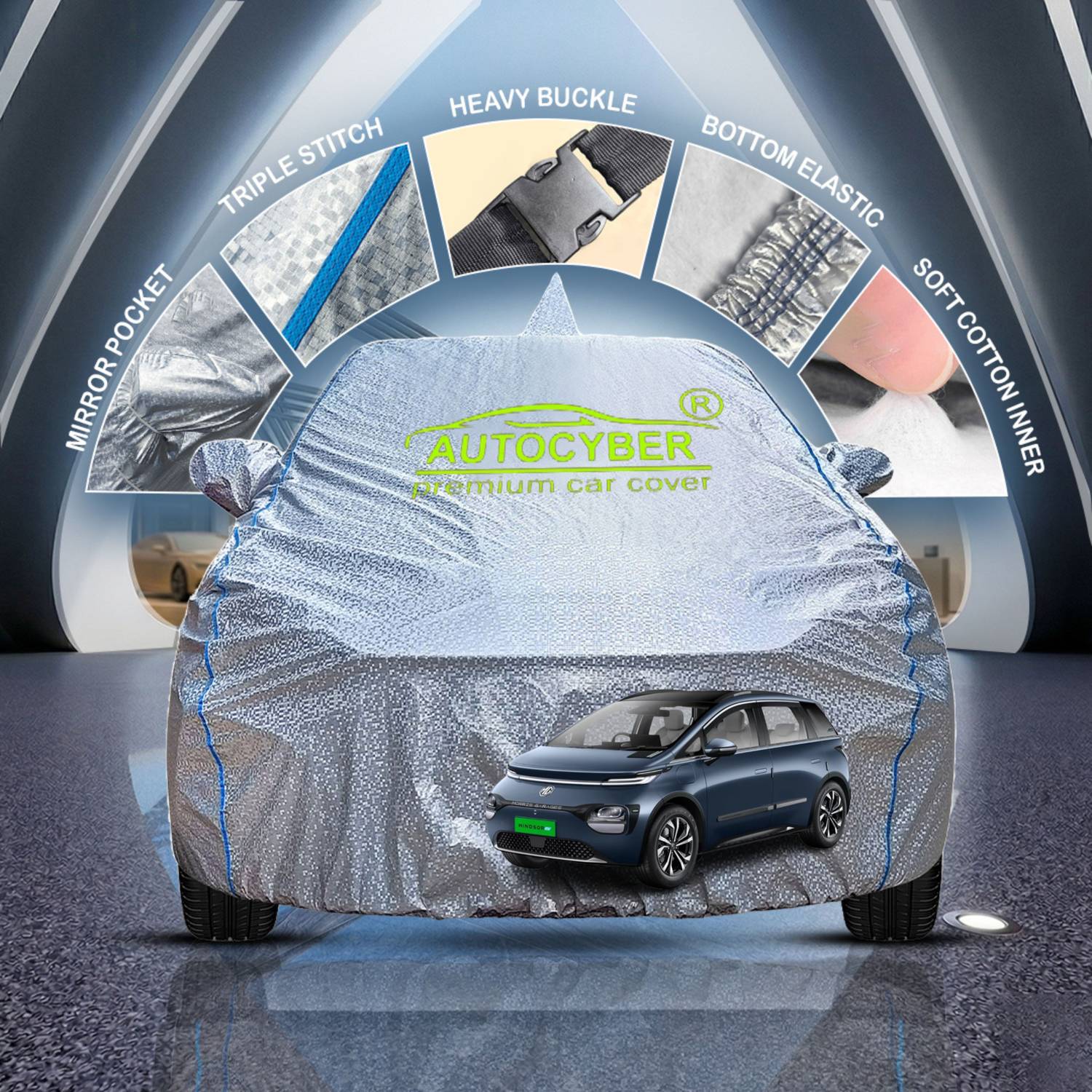 autocyber Car Cover For MG Windsor EV (With Mirror Pockets)