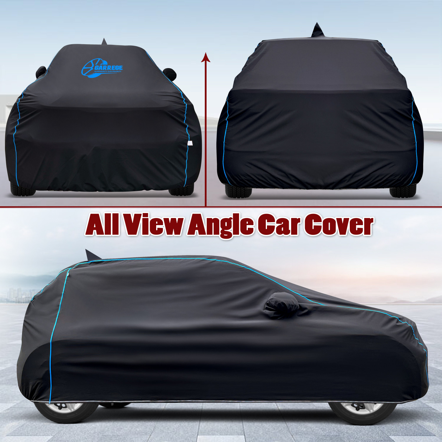 Image of GARREGE Car Cover For Maruti Brezza, Vitara Brezza, Vitara Brezza Facelift, Vitara Brezza LDi (With Mirror Pockets)