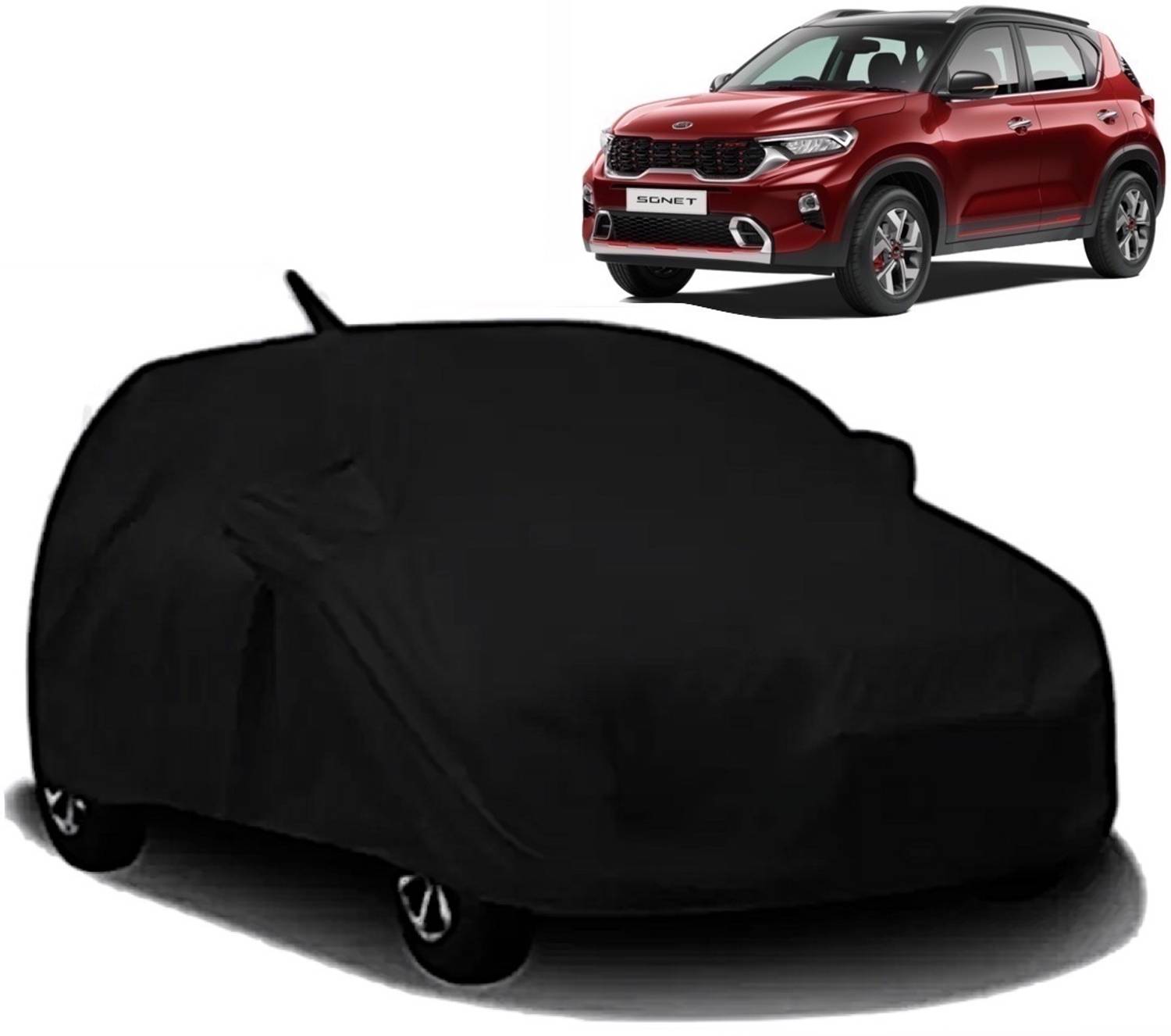 ALMICS Car Cover For Kia Sonet (With Mirror Pockets)
